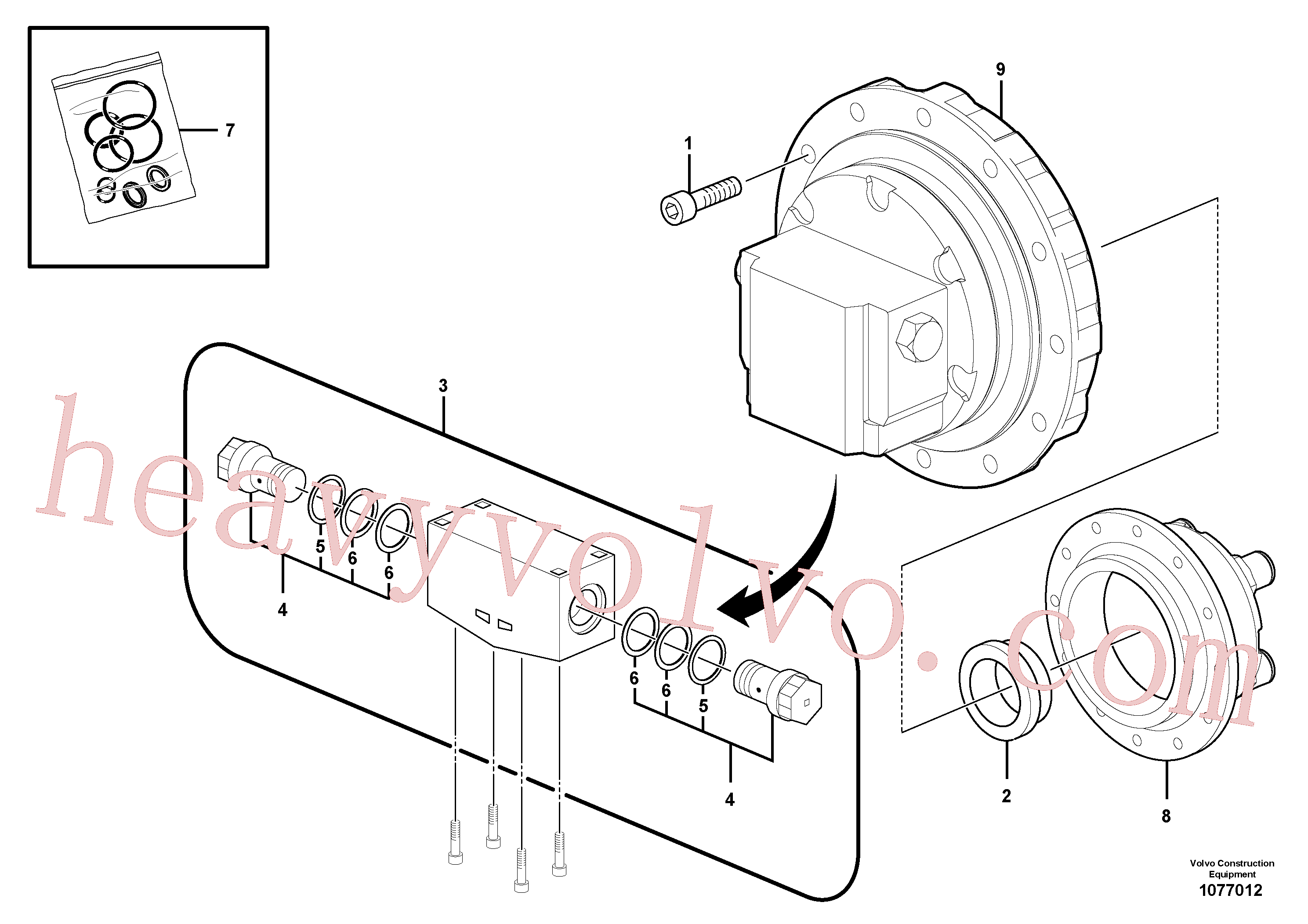 VOE14528758 Flange for Volvo Excavator Parts