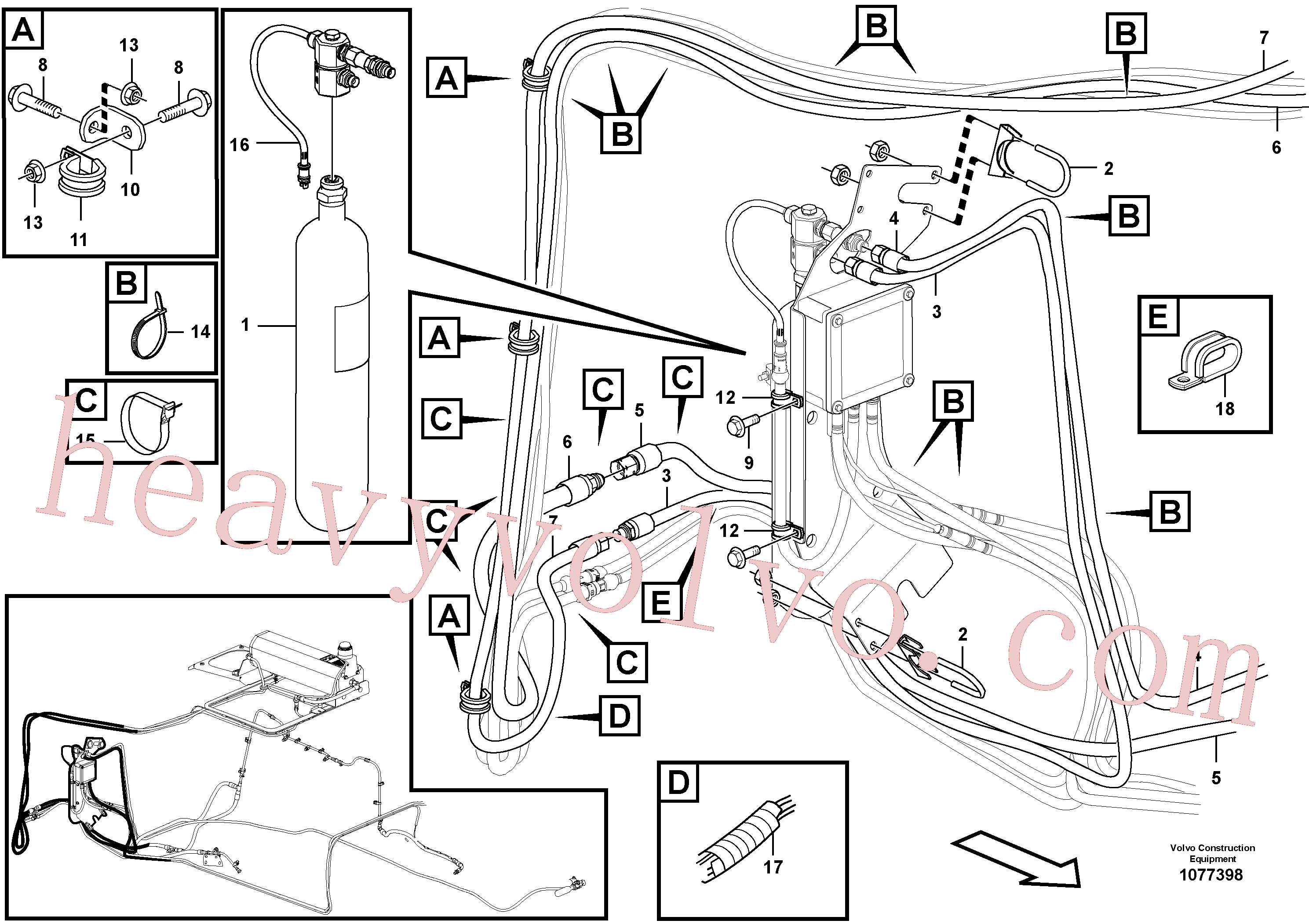 VOE15178828 Container for Volvo Excavator Parts