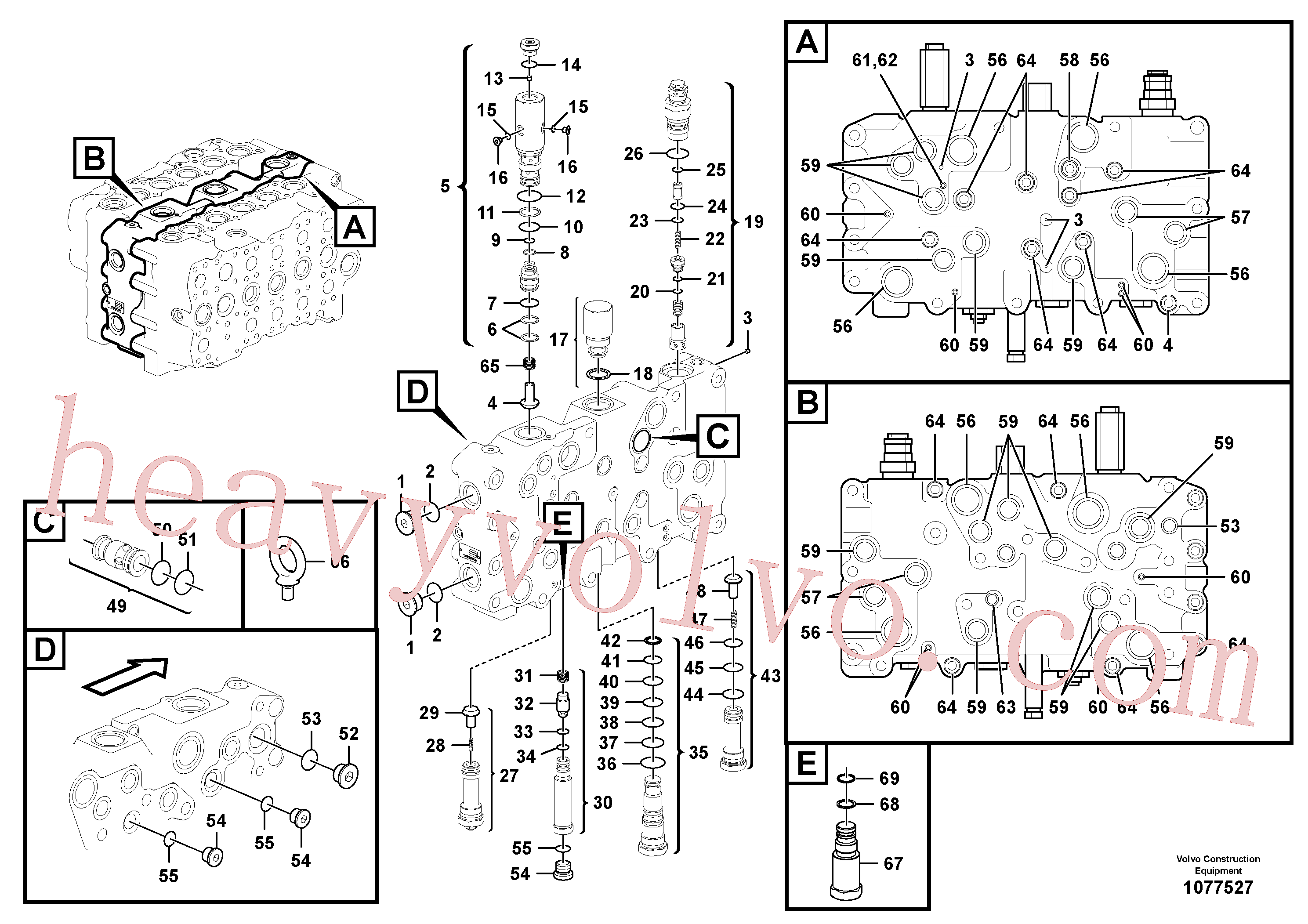 VOE14597216 Non-return valve for Volvo Excavator Parts