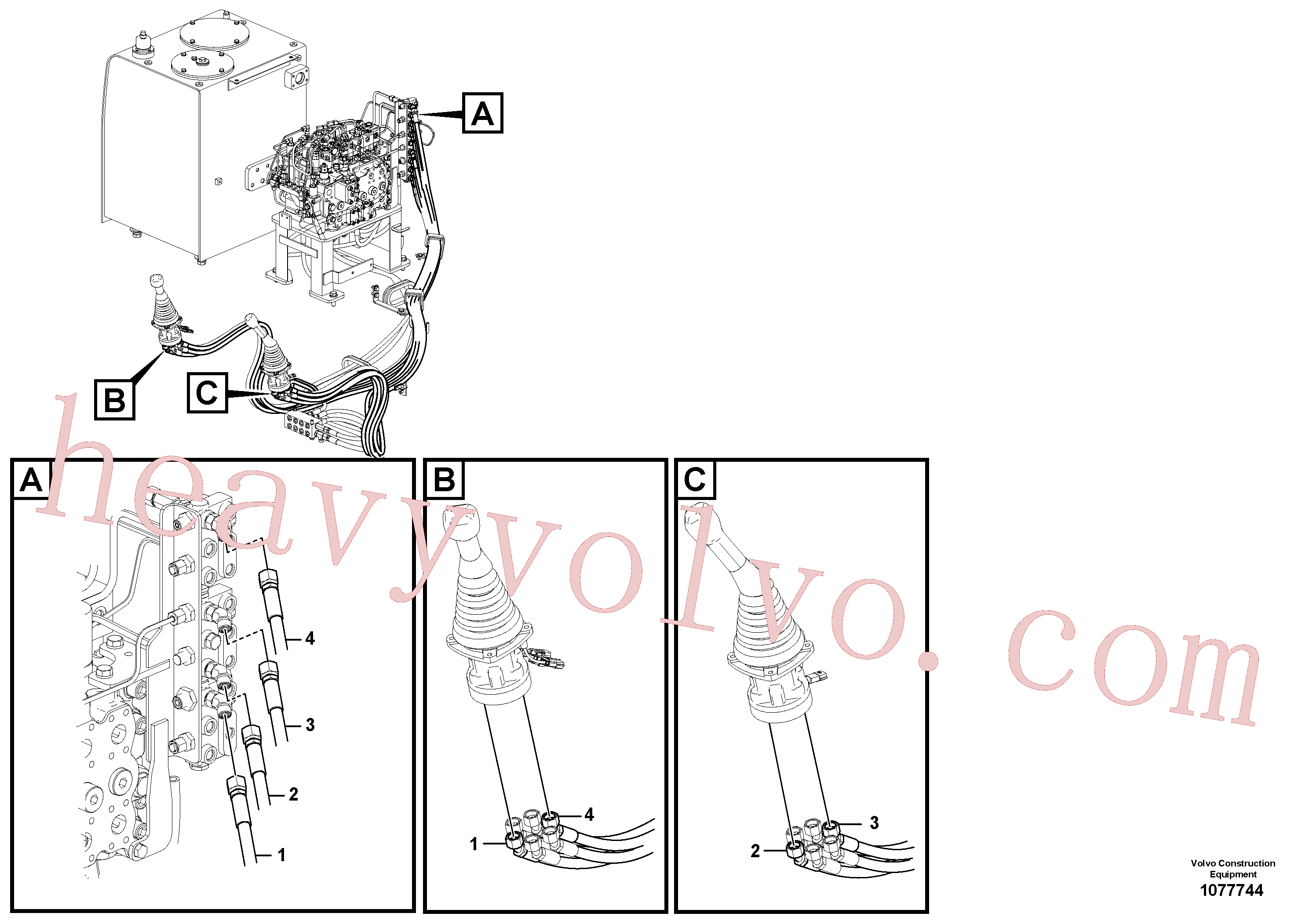 VOE937870 Hose assembly for Volvo Excavator spare