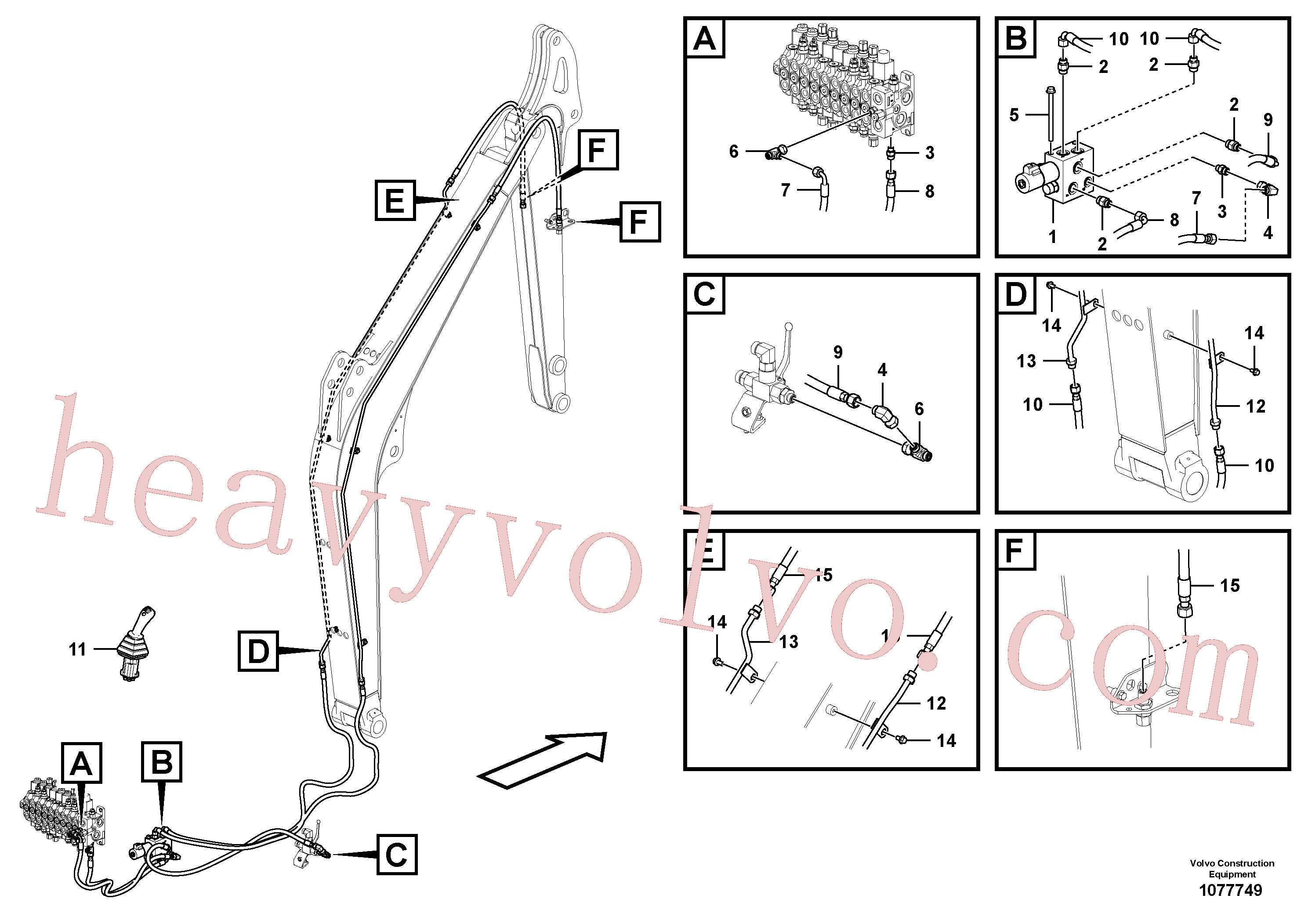Volvo excavator part VOE936493 Hose assembly for sale