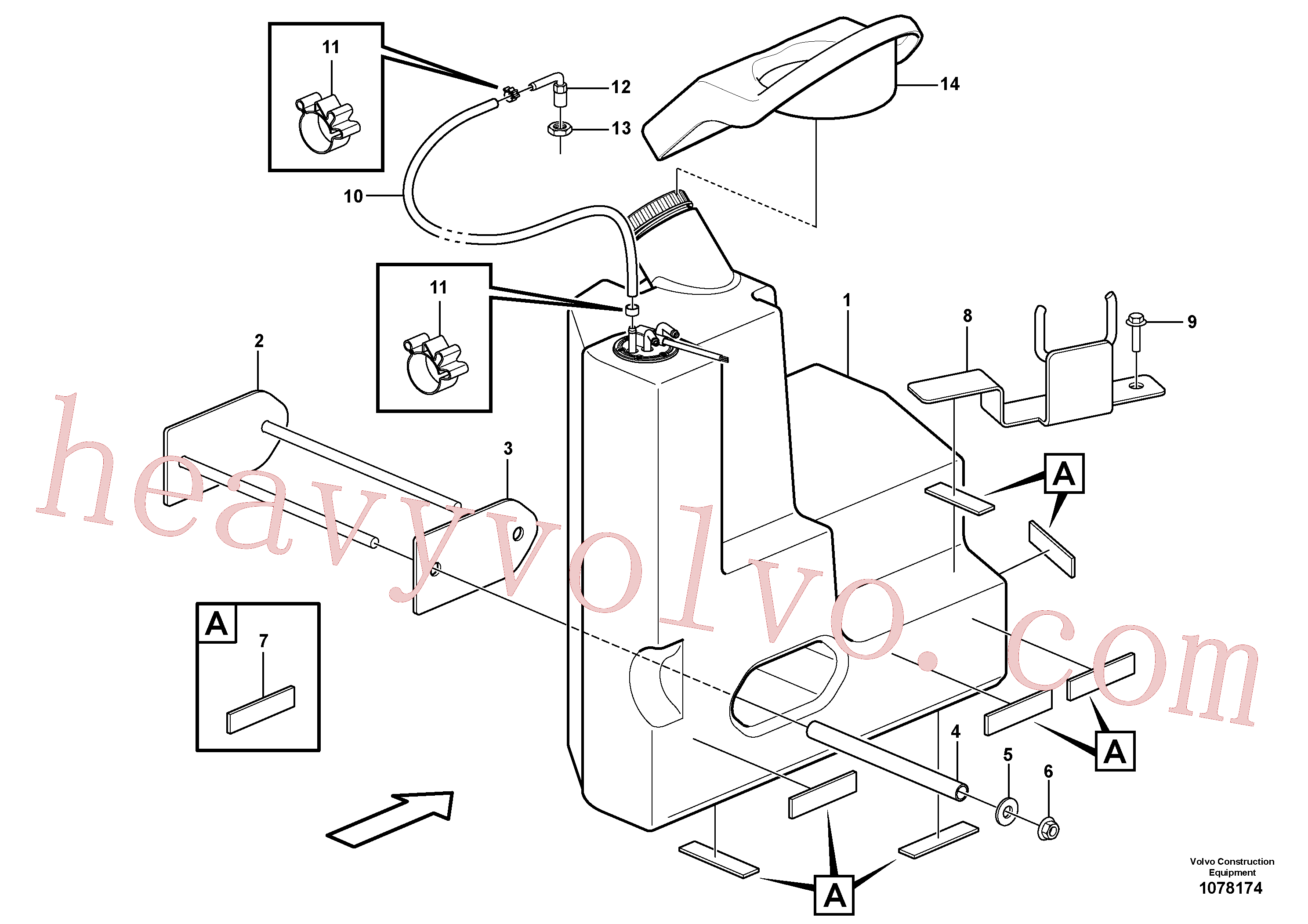 China Made VOE13971096 Flange nut parts for Volvo Excavator