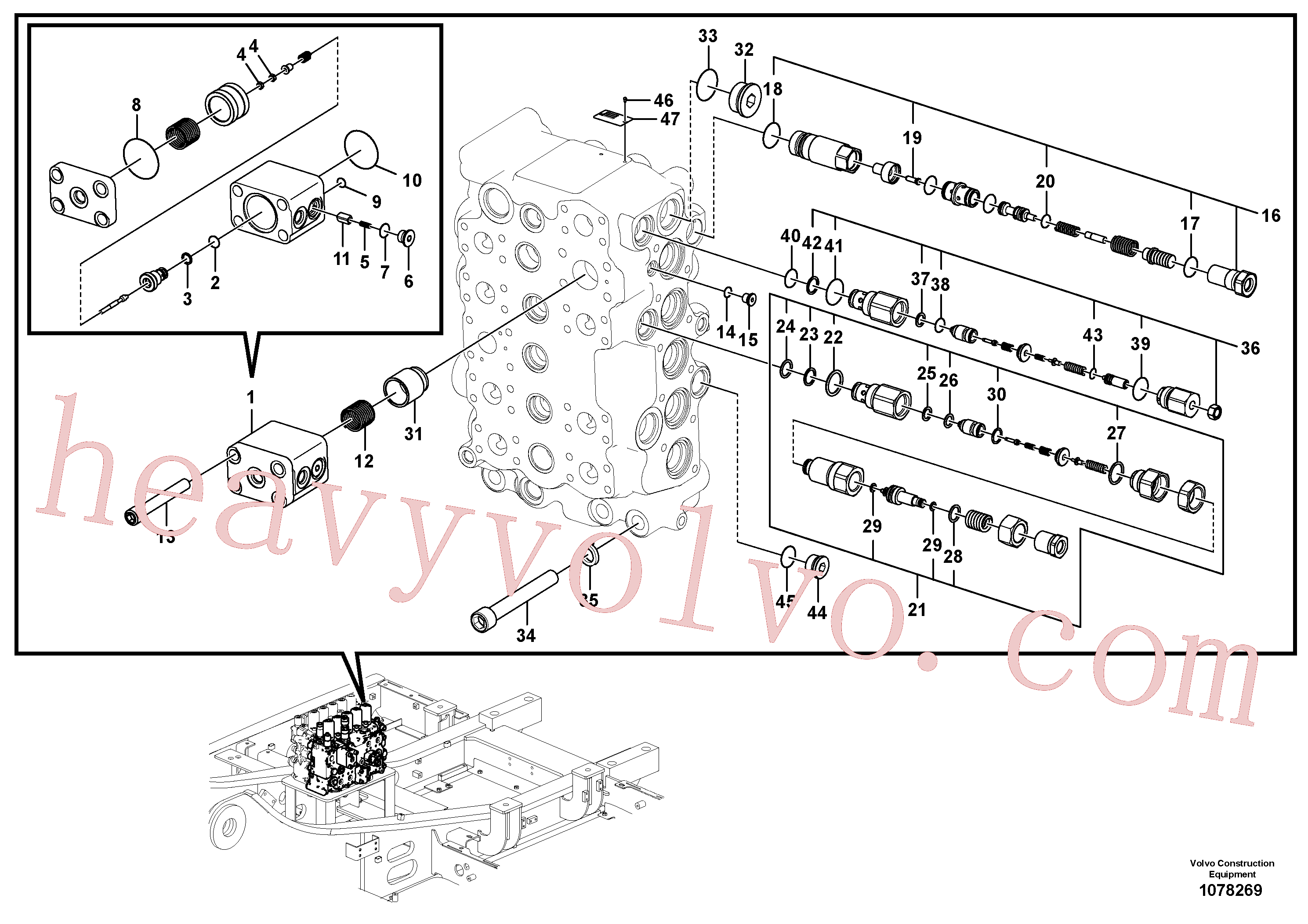 VOE14883844 Plug for Volvo Excavator spare