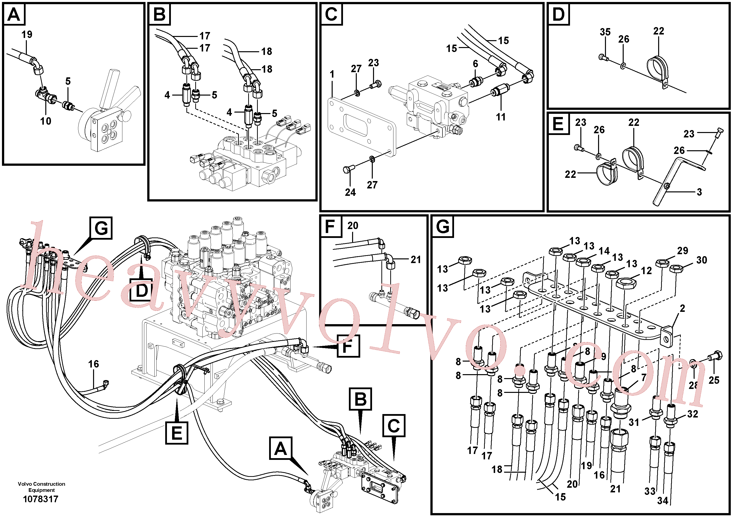 Wholesale VOE936494 Hose assembly for Volvo Excavator