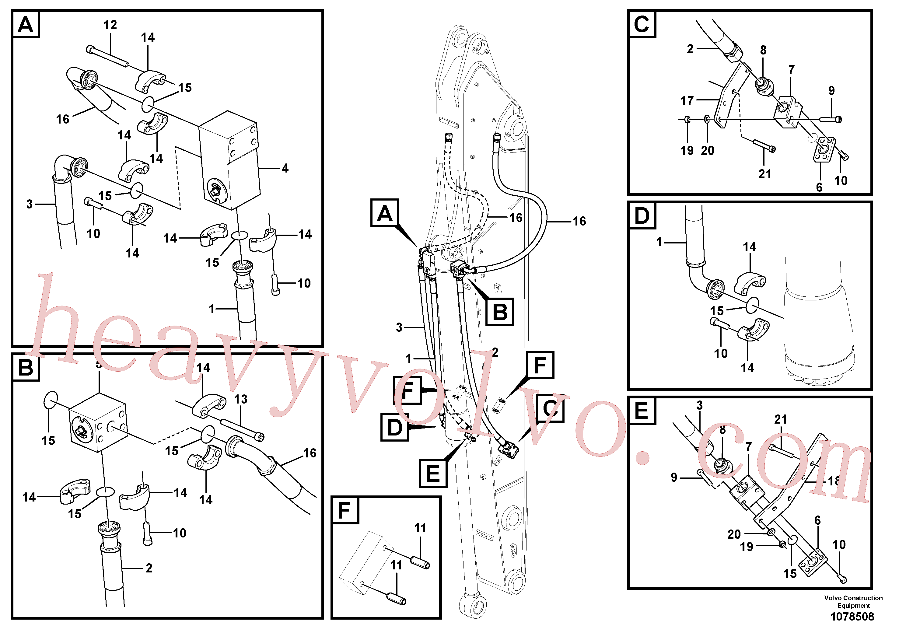 VOE959250 Hex. socket screw for Volvo Excavator Parts
