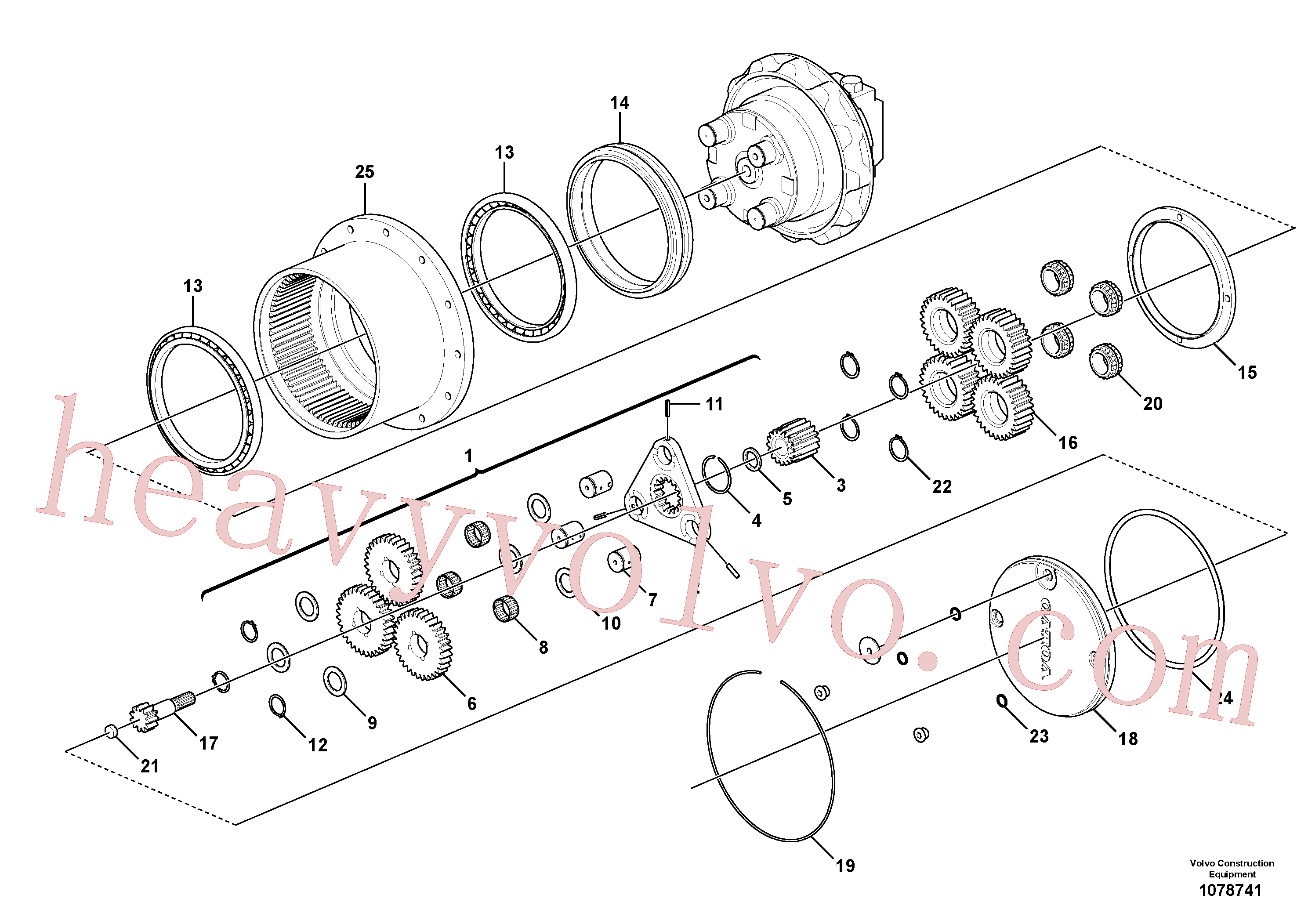 China Made VOE14516545 Gear parts for Volvo Excavator