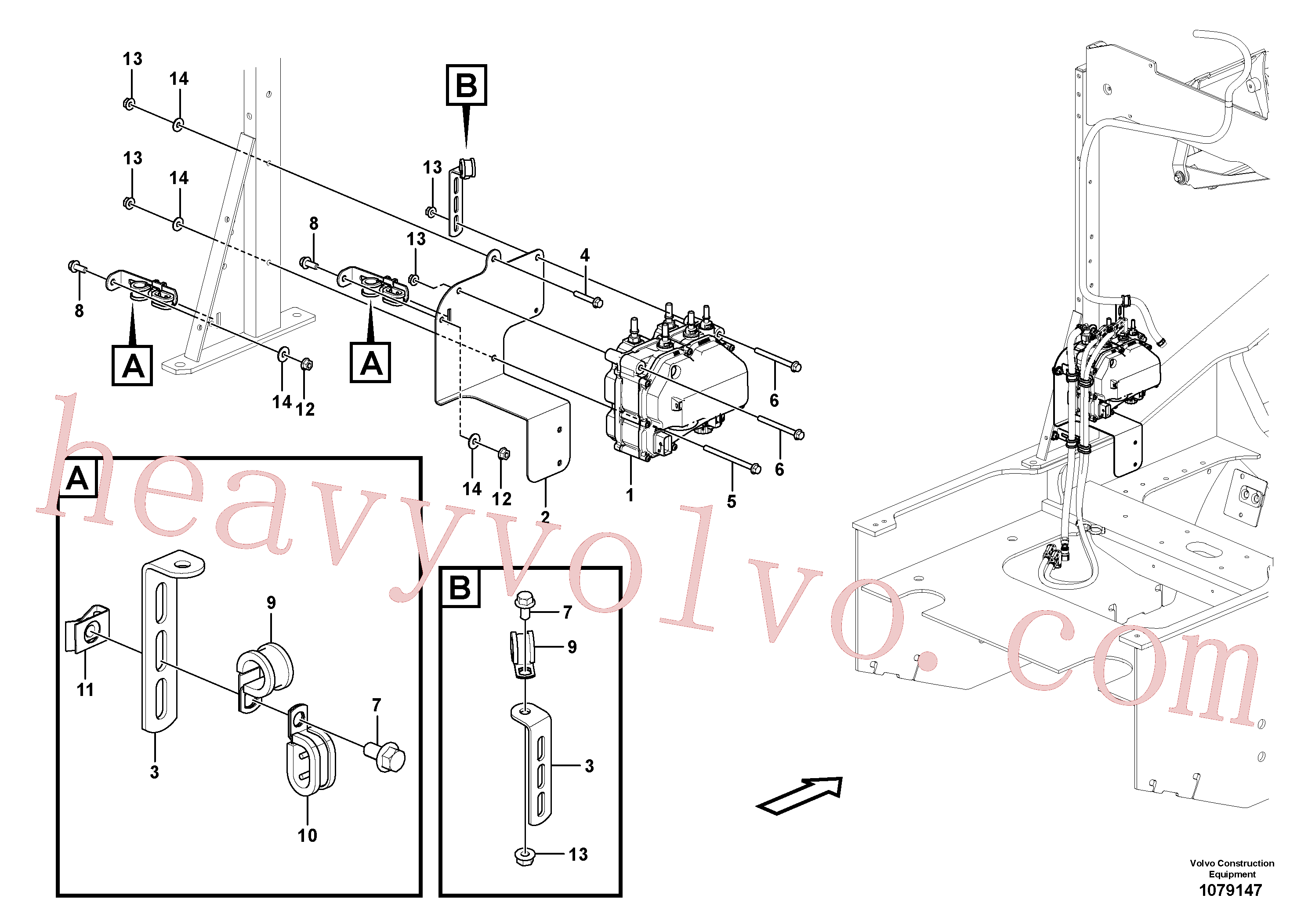 China Made VOE942810 Clamp parts for Volvo Excavator
