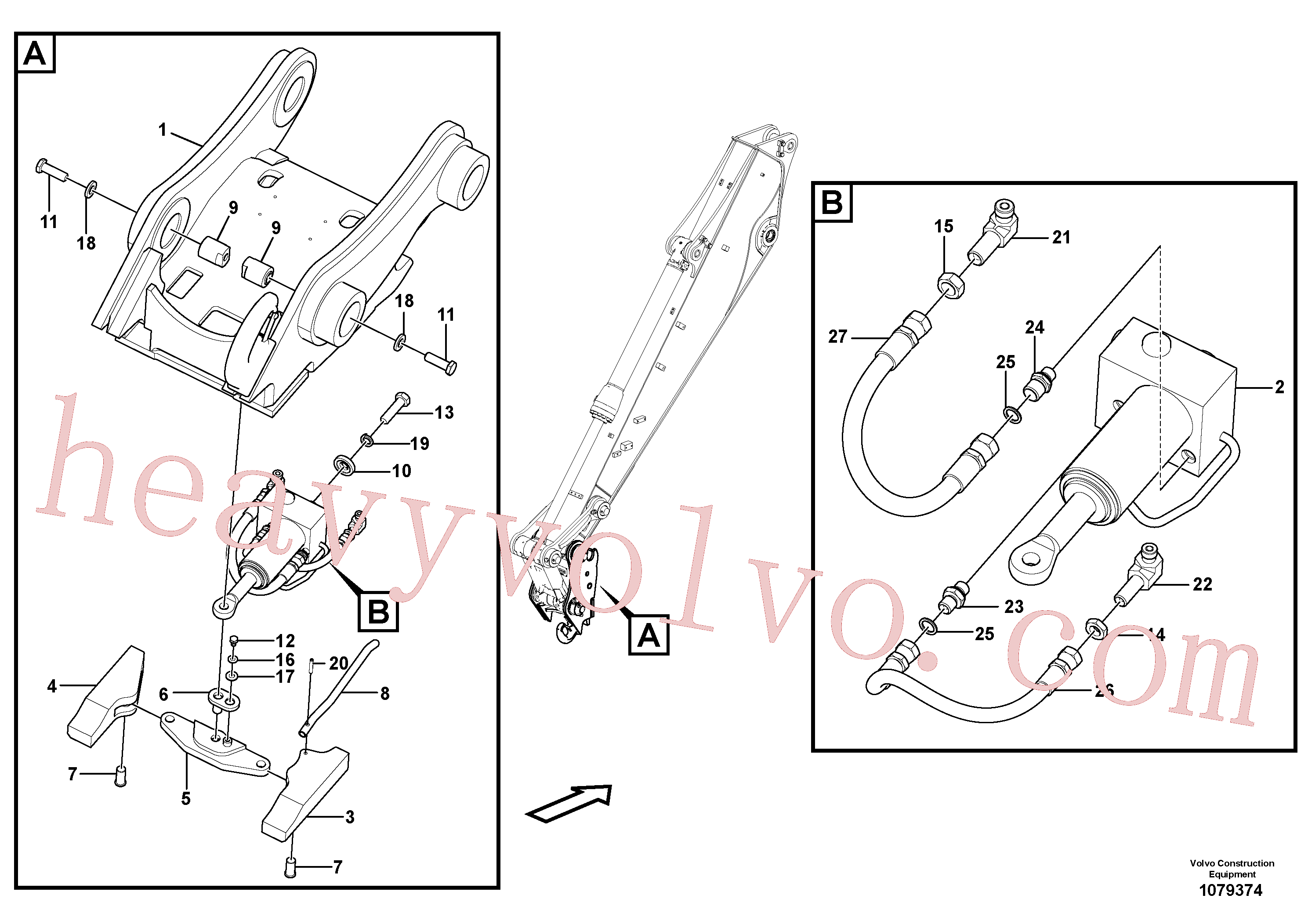 China Made SA1040-80490 Nut parts for Volvo Excavator