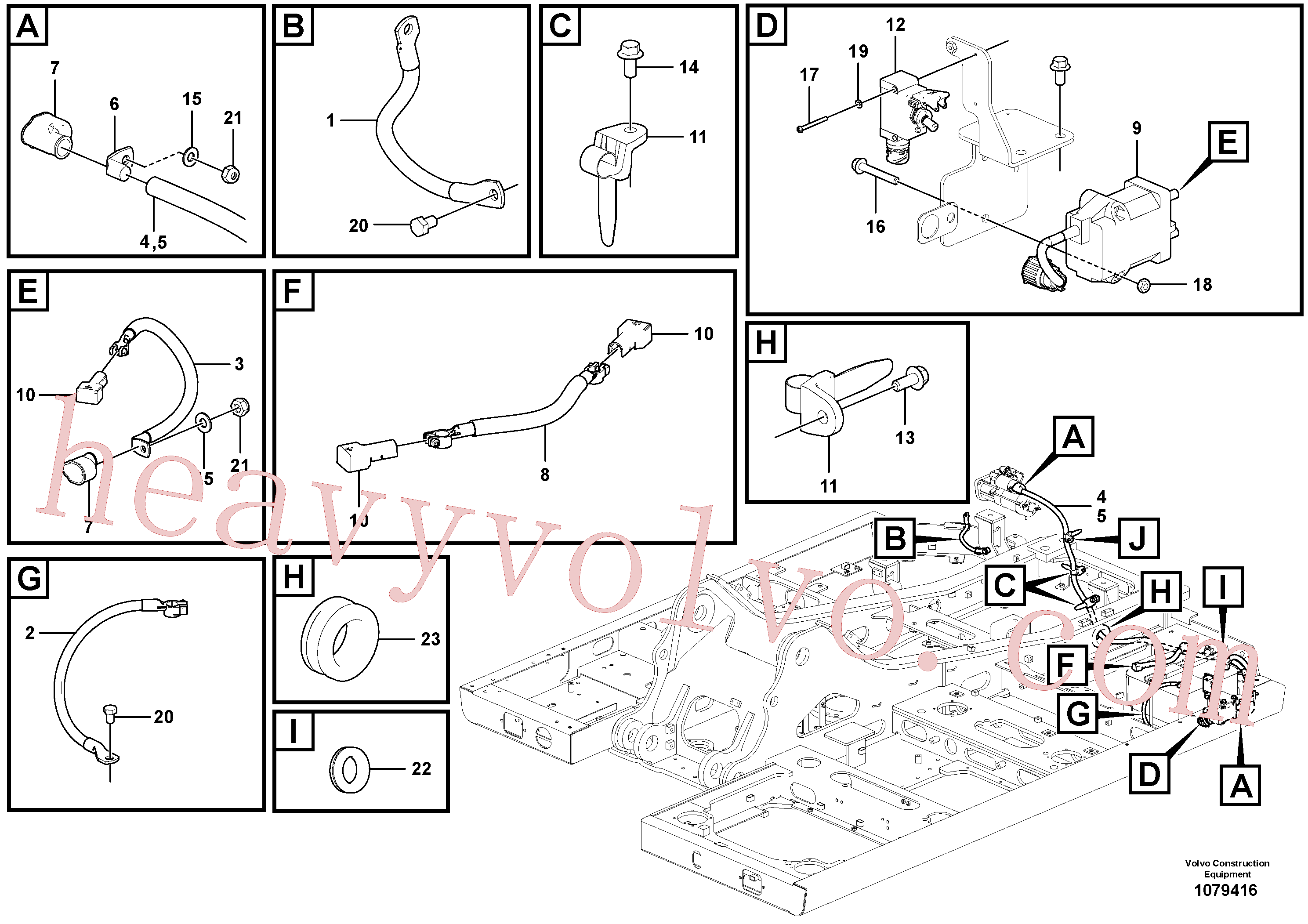 VOE14883909 Lock nut for Volvo Excavator spare