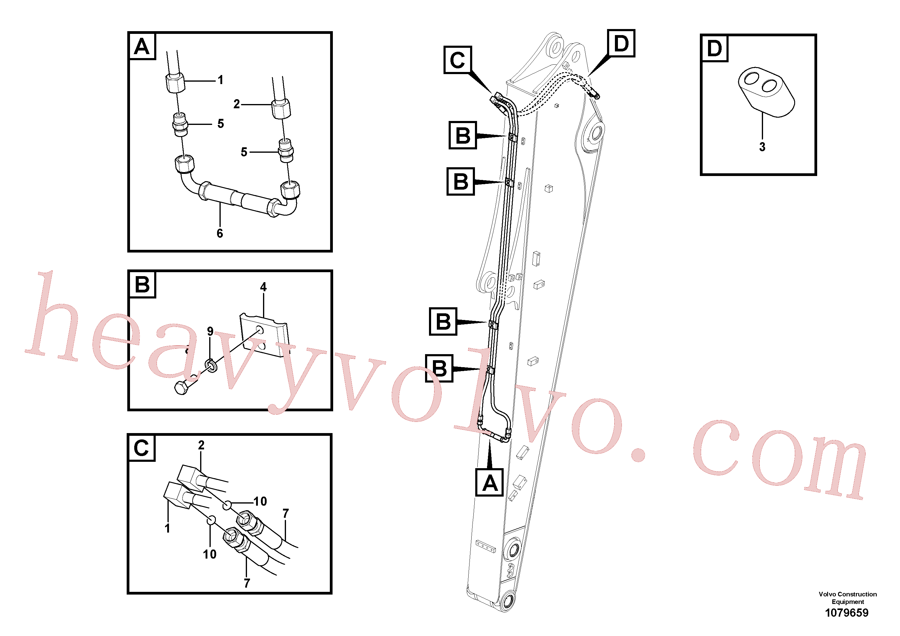 Volvo excavator part VOE14552275 Pipe for sale
