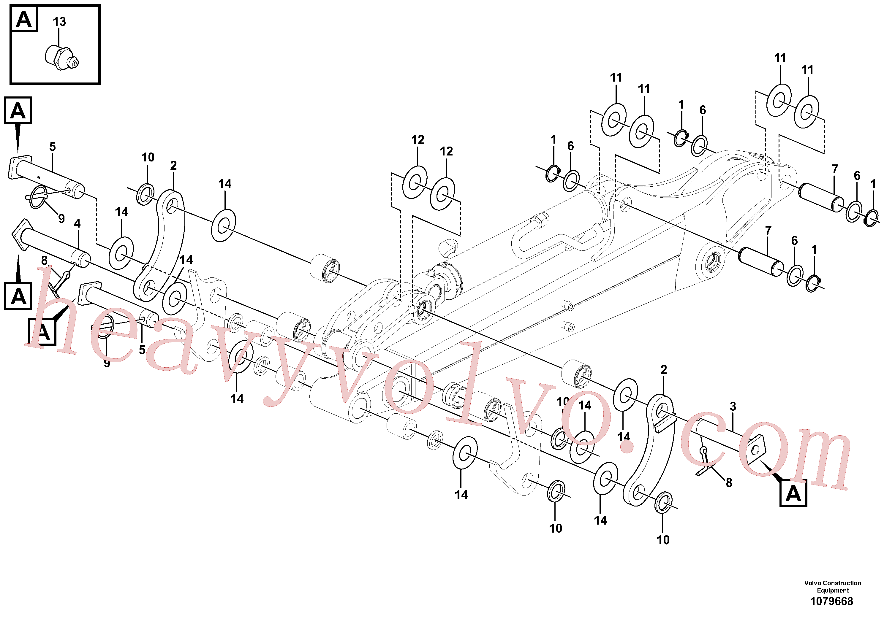 Volvo excavator part VOE11805812 Pin for sale