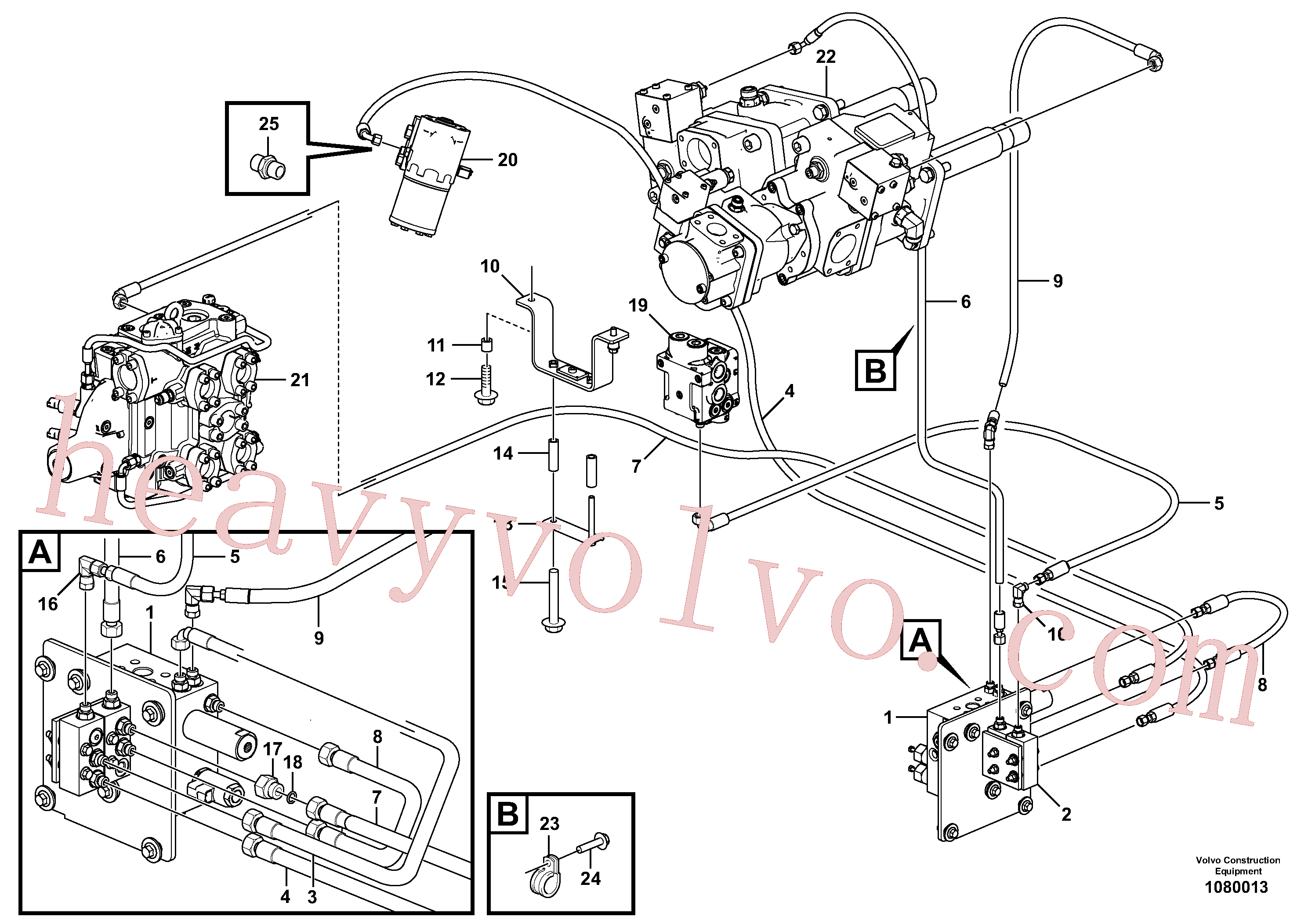 Volvo excavator part VOE15076862 Hydraulic valve for sale