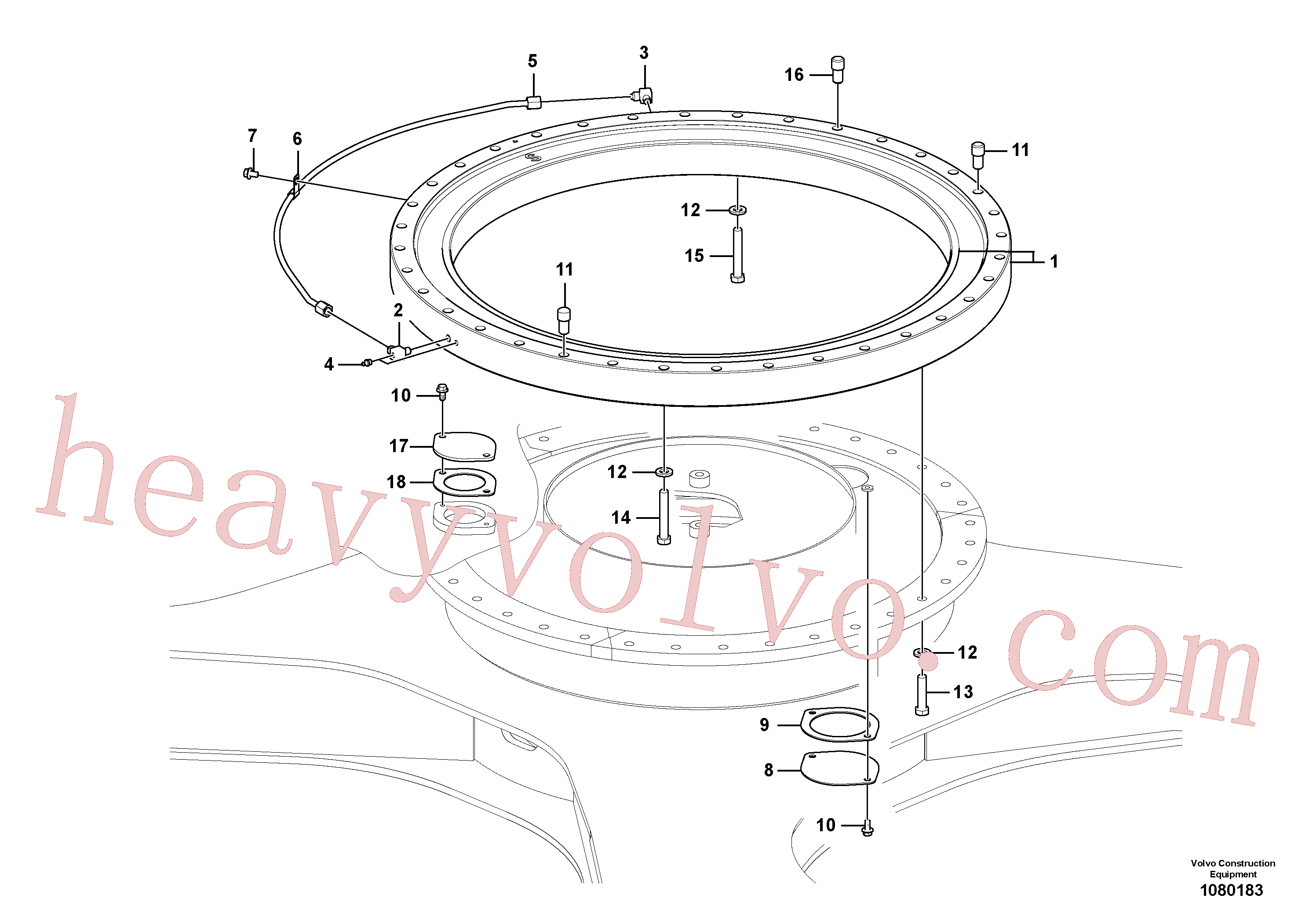 Volvo excavator part VOE14647524 Swing gear for sale