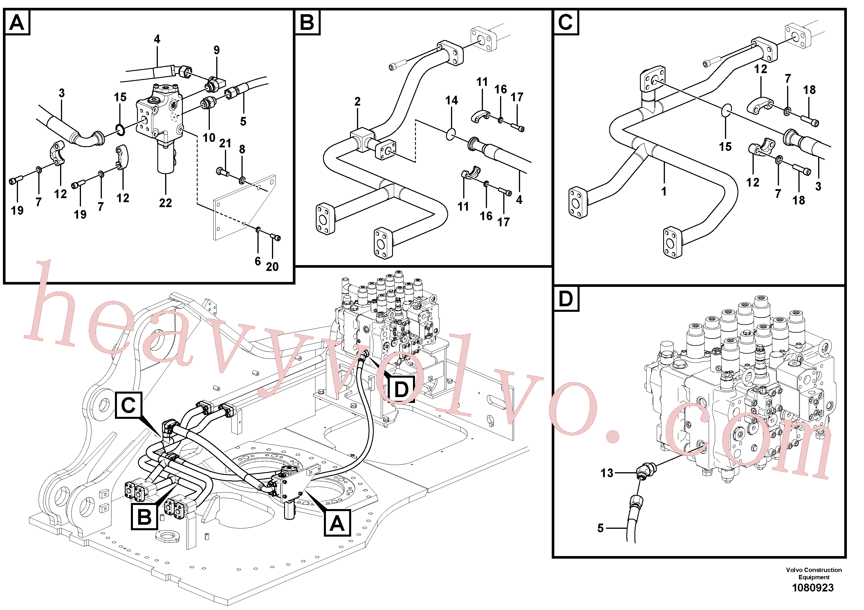 China Made VOE14672641 Control valve parts for Volvo Excavator