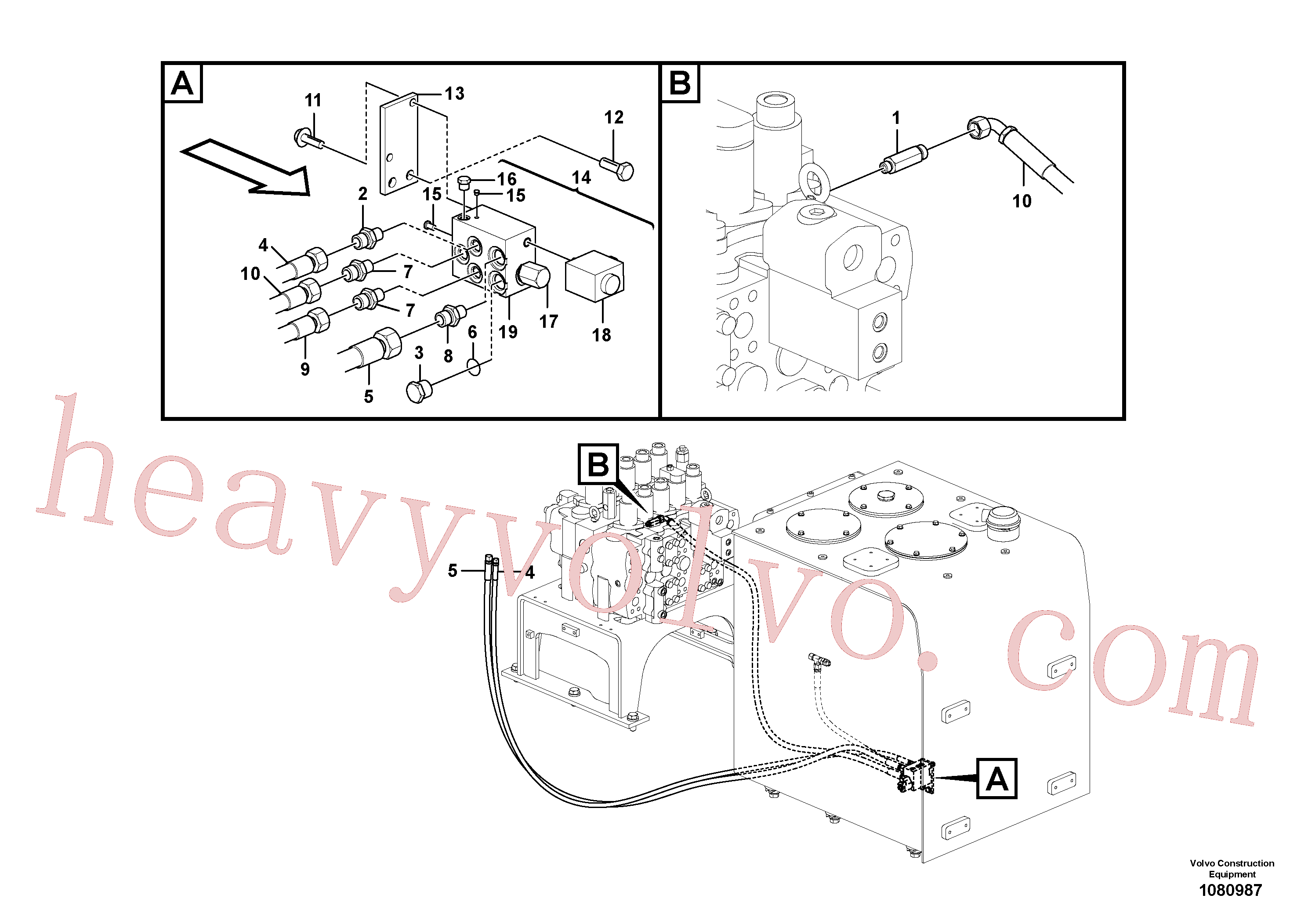 VOE15108816 Hose assembly for Volvo Excavator Parts