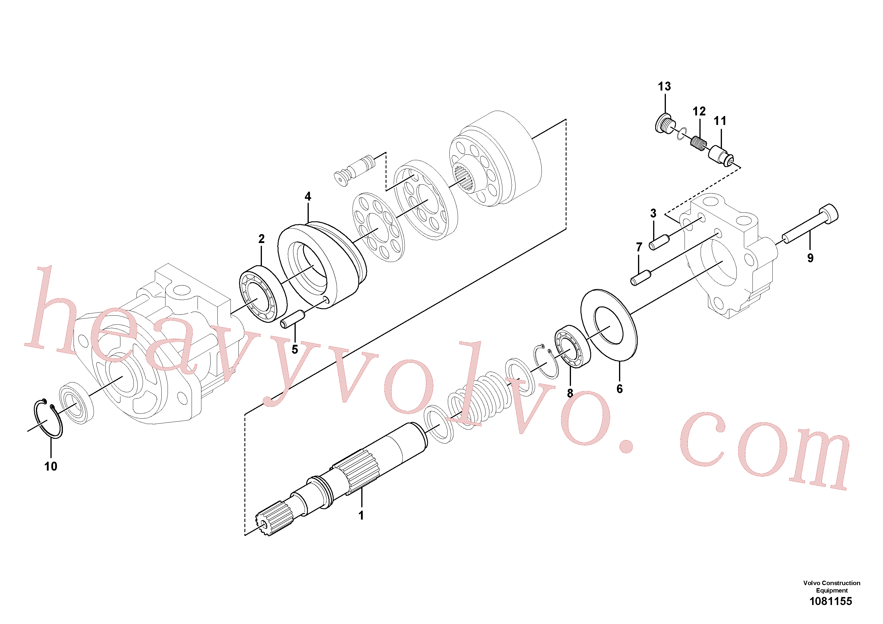 China Made VOE14542951 Shaft parts for Volvo Excavator