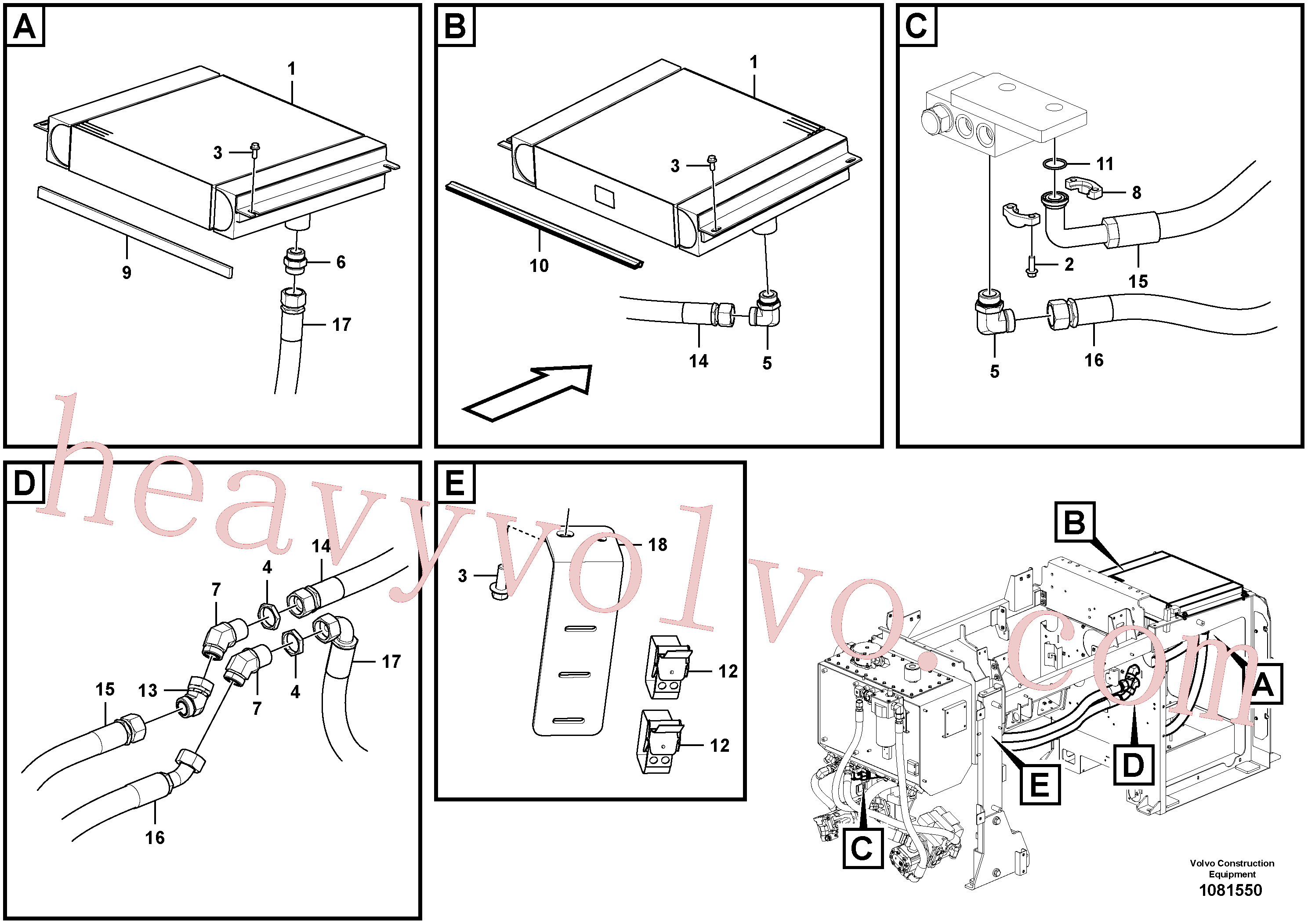 China Made VOE935276 Elbow nipple parts for Volvo Excavator