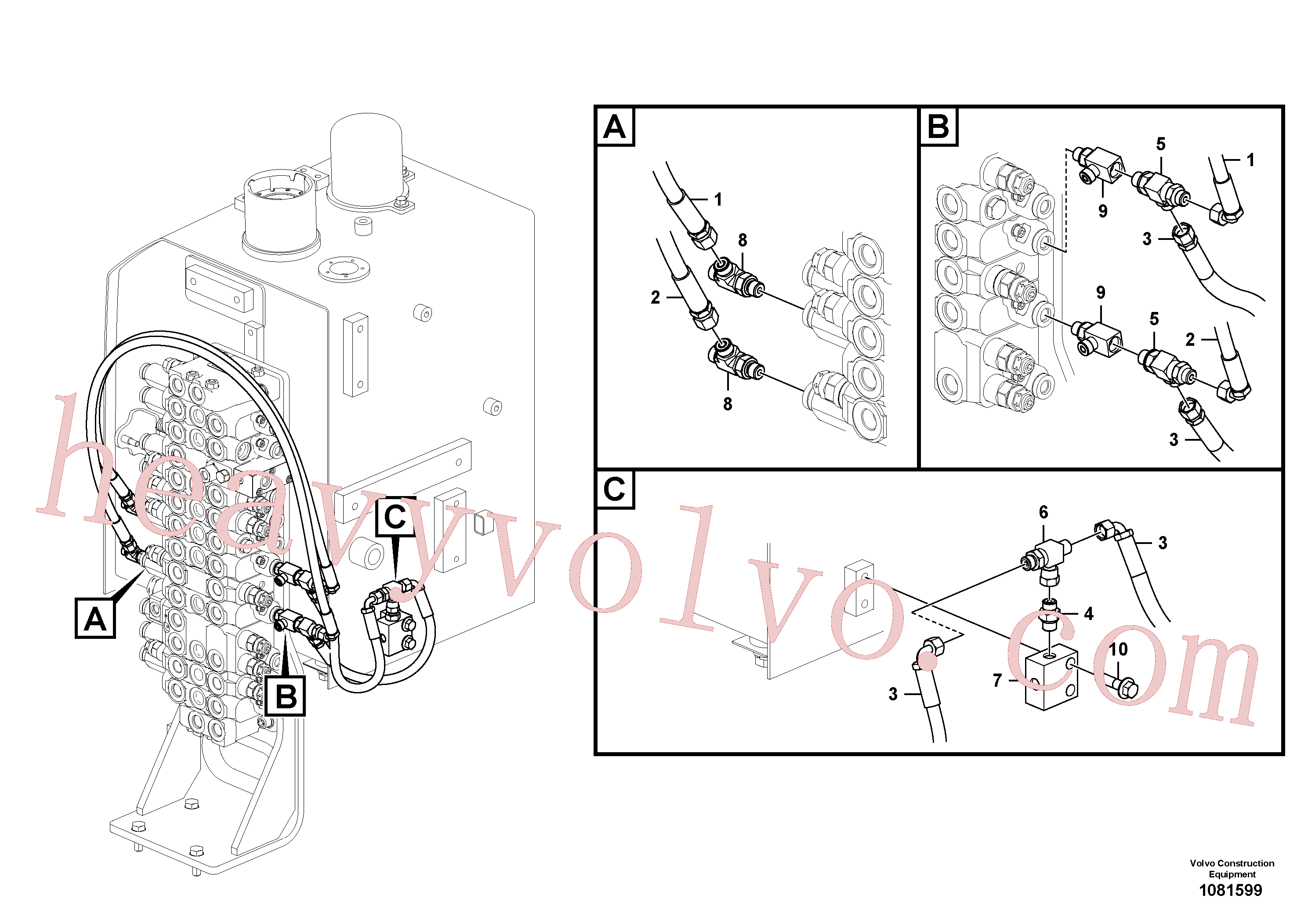 Wholesale VOE14538783 T-nipple for Volvo Excavator