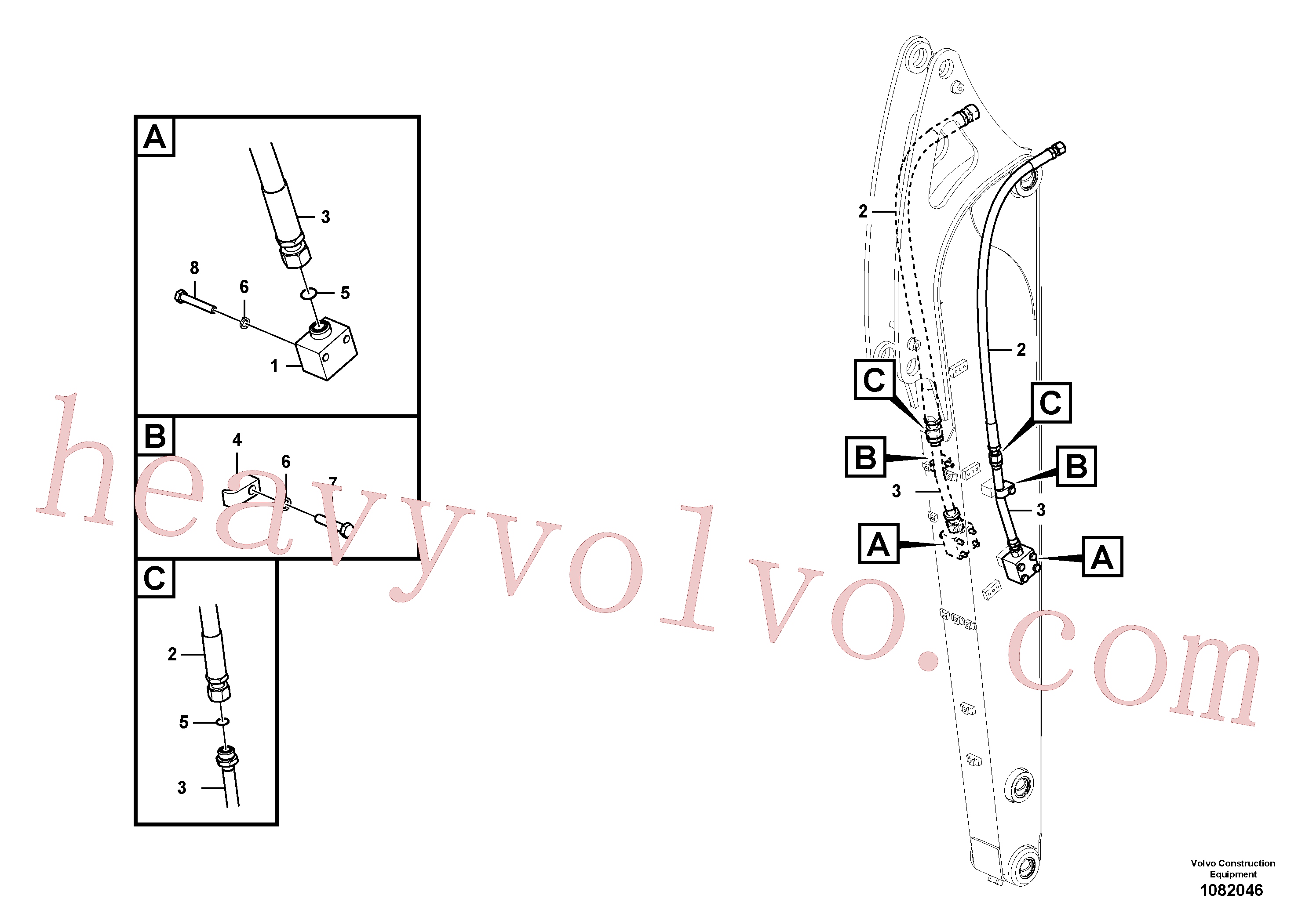 Volvo excavator part VOE14881233 Clamp for sale