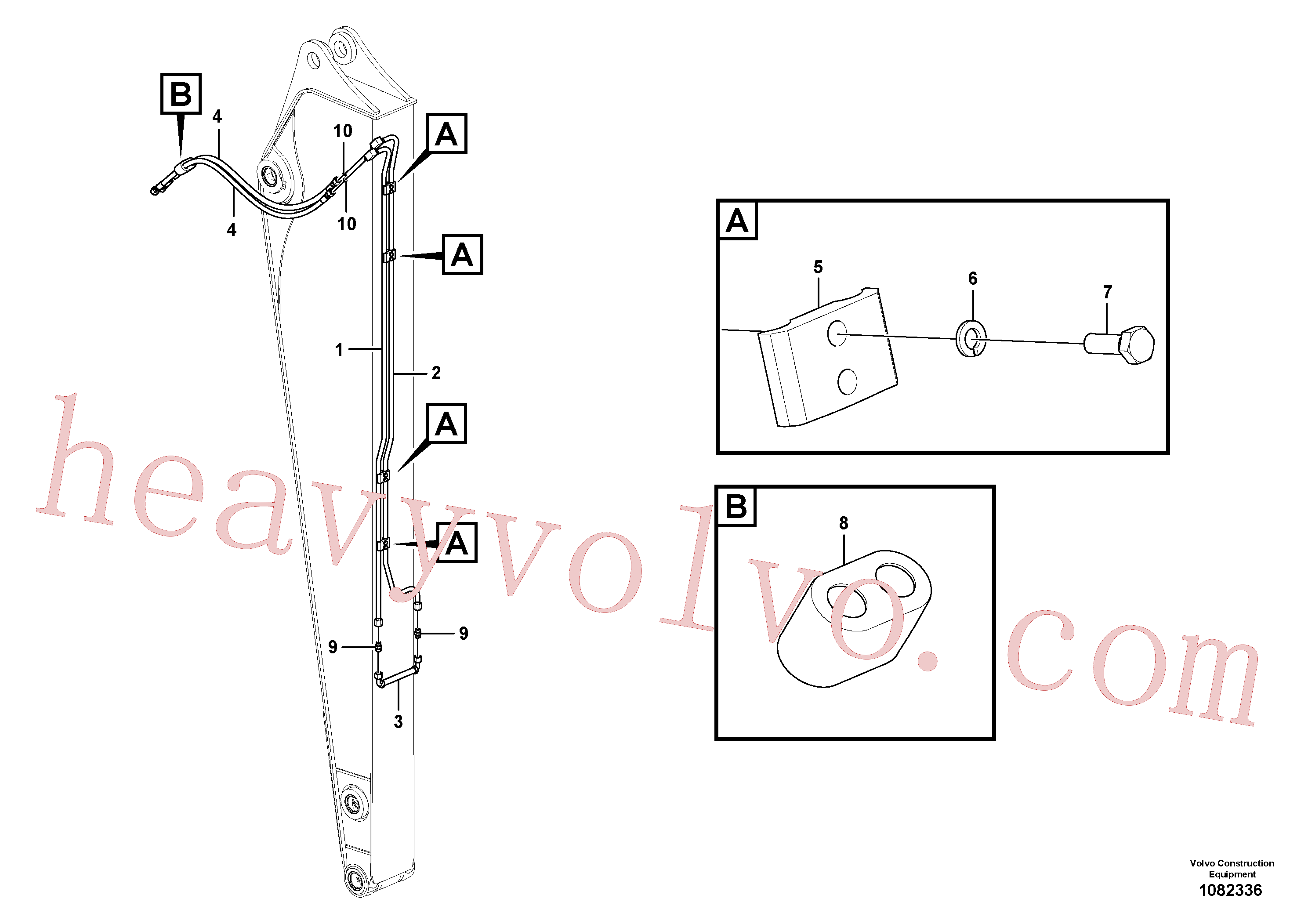 Volvo excavator part VOE14552275 Pipe for sale