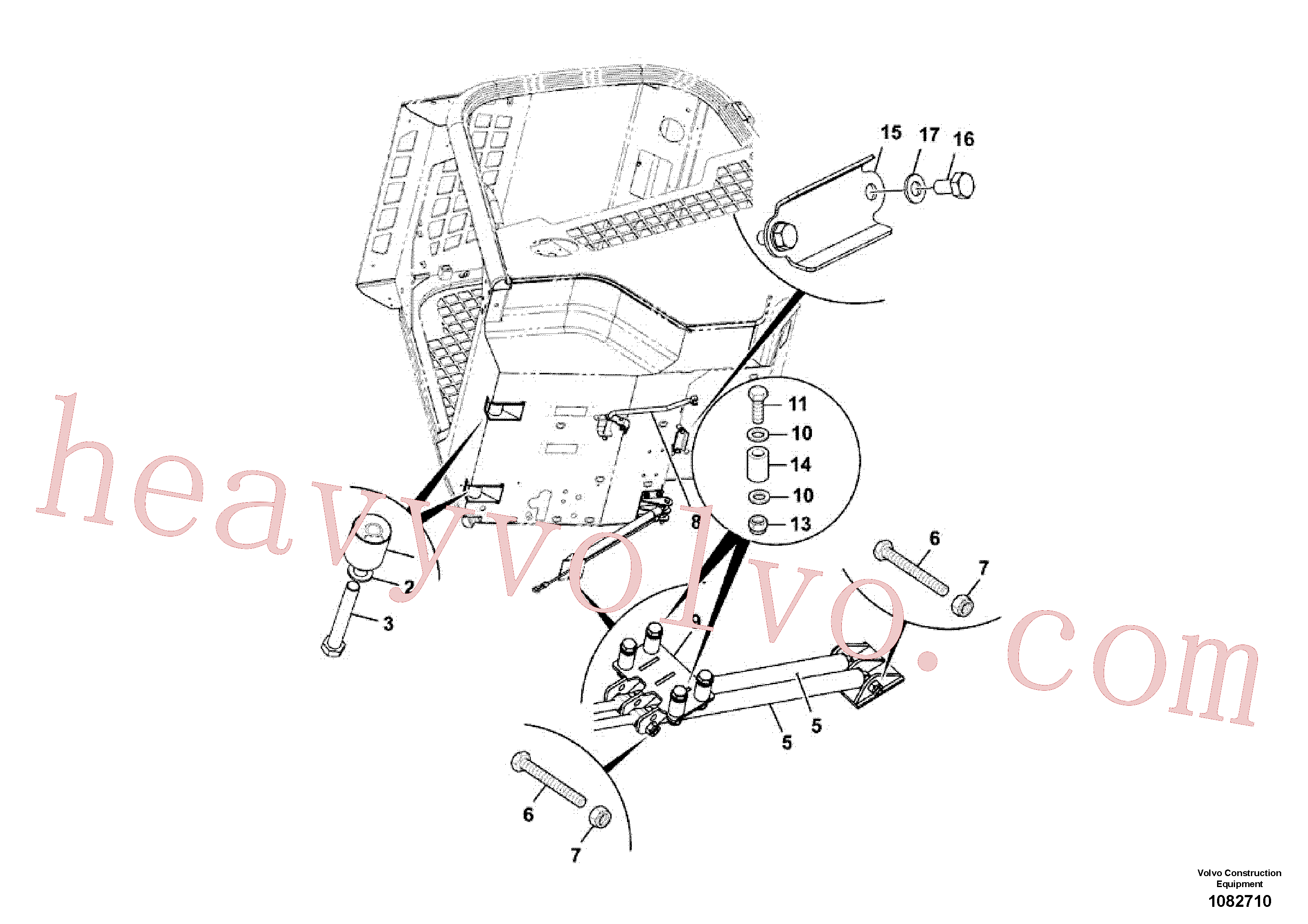 VOE16212126 Nut for Volvo Excavator Parts