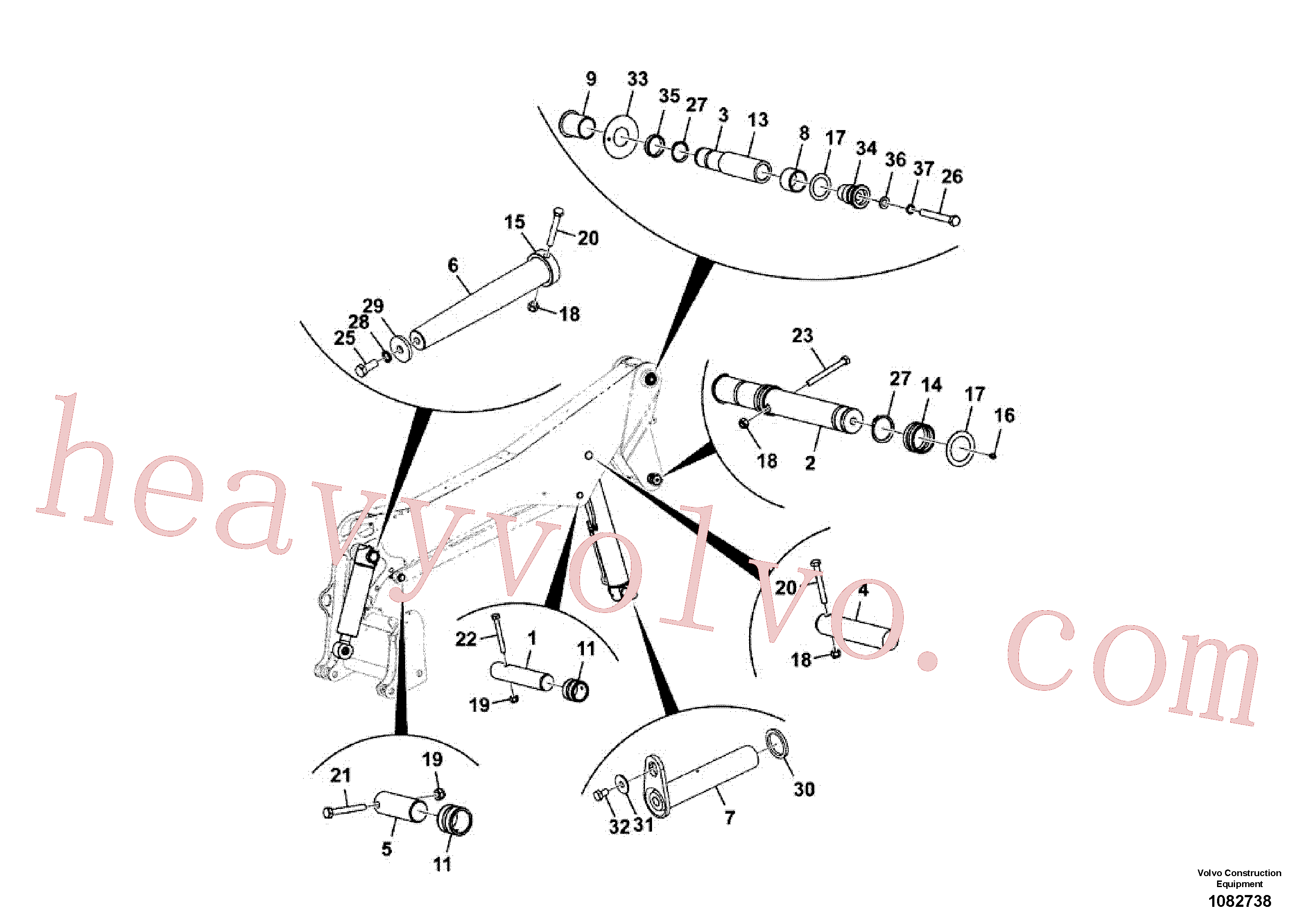 VOE16212126 Nut for Volvo Excavator Parts