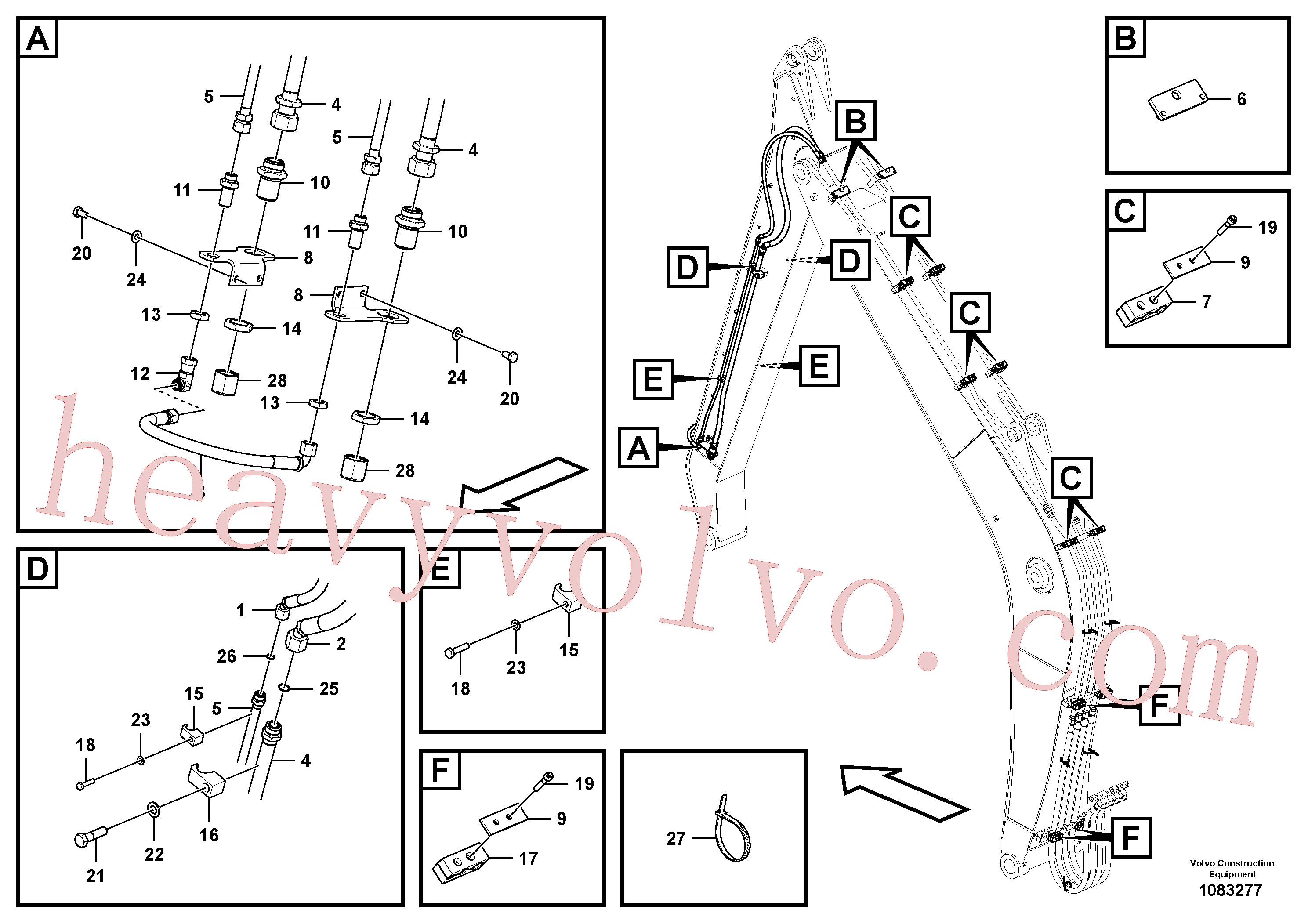 SA9403-04512 Hose assembly for Volvo Excavator Parts