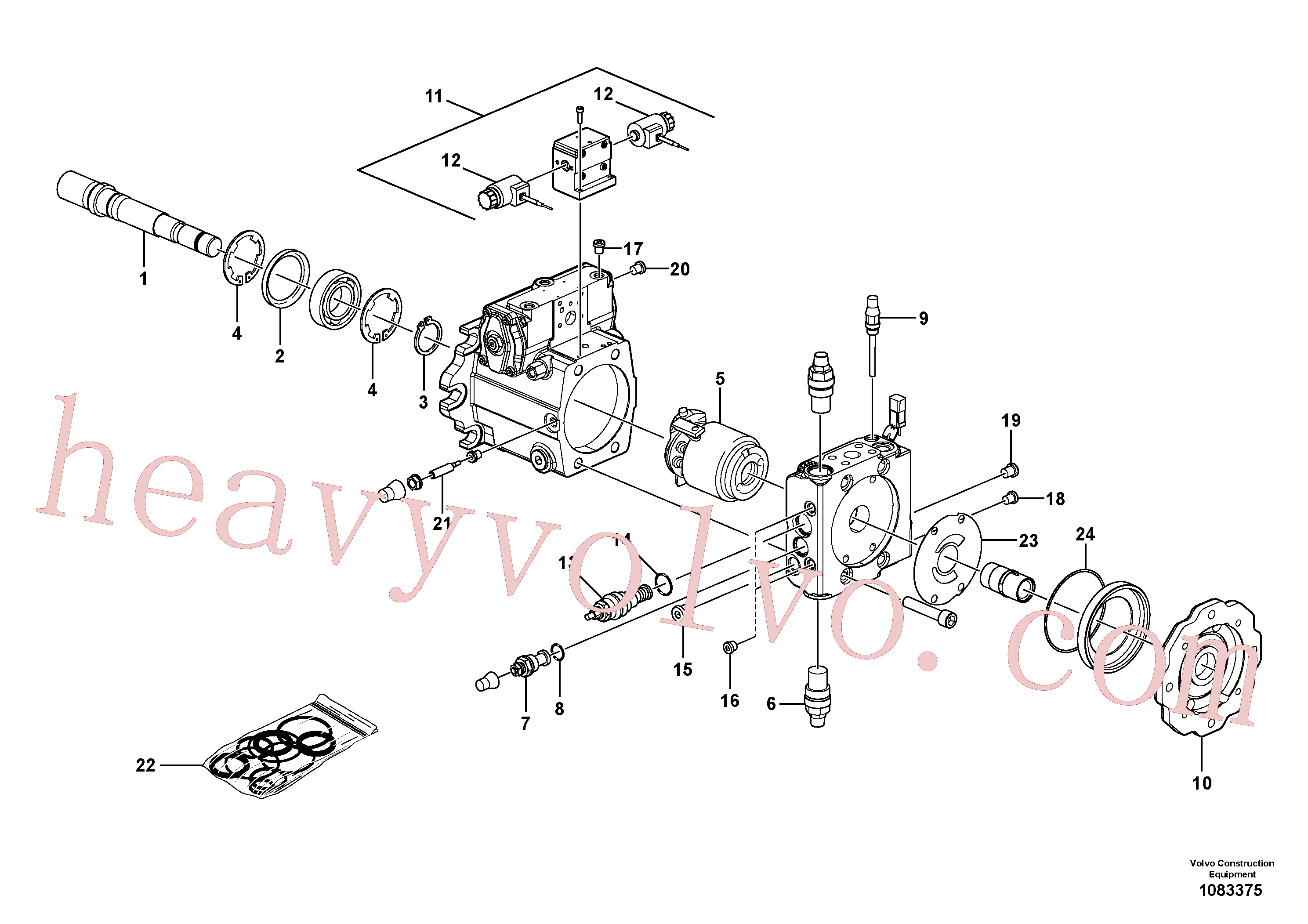 VOE17225536 O-ring for Volvo Excavator spare