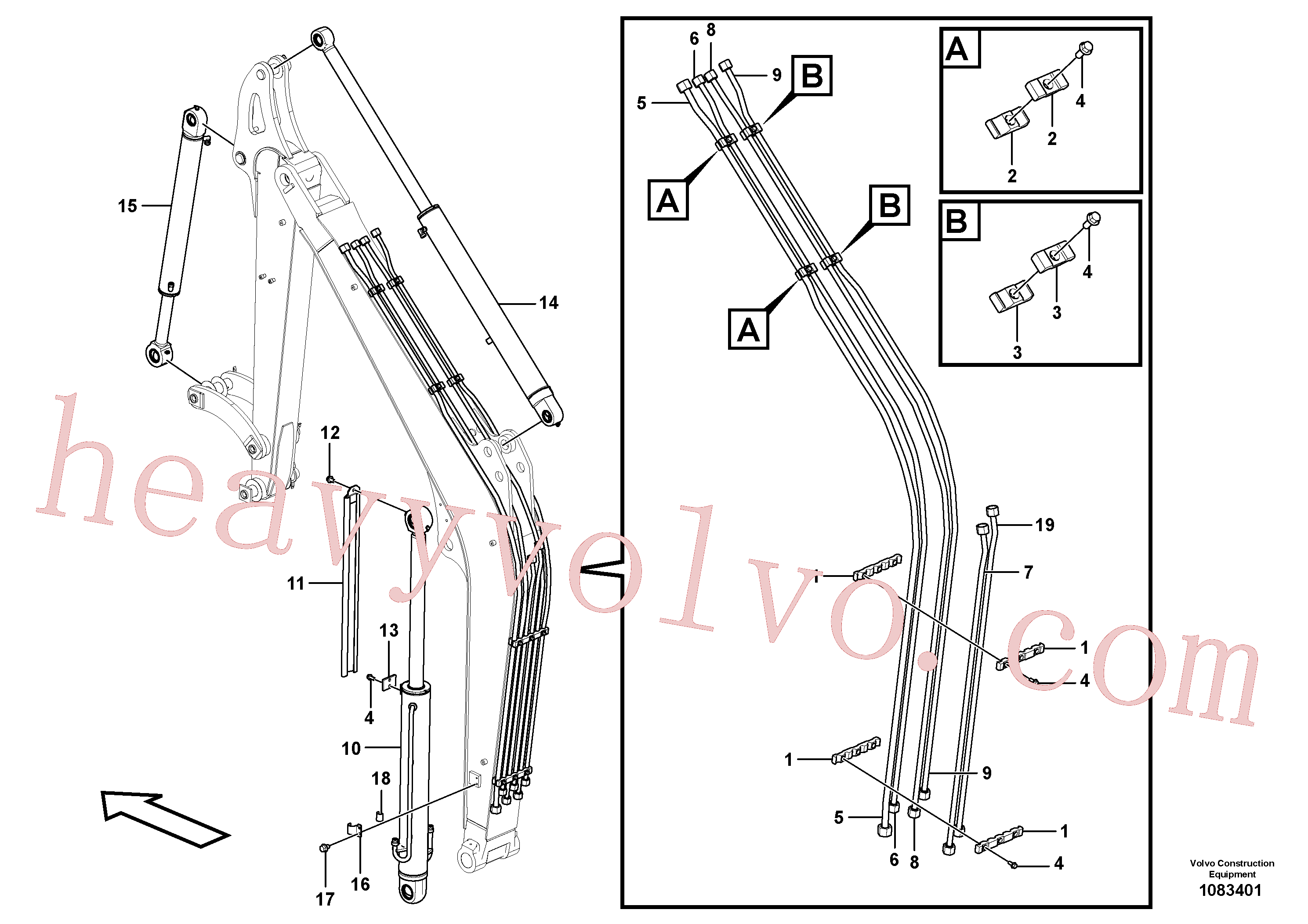 Volvo excavator part VOE15670162 Tube for sale