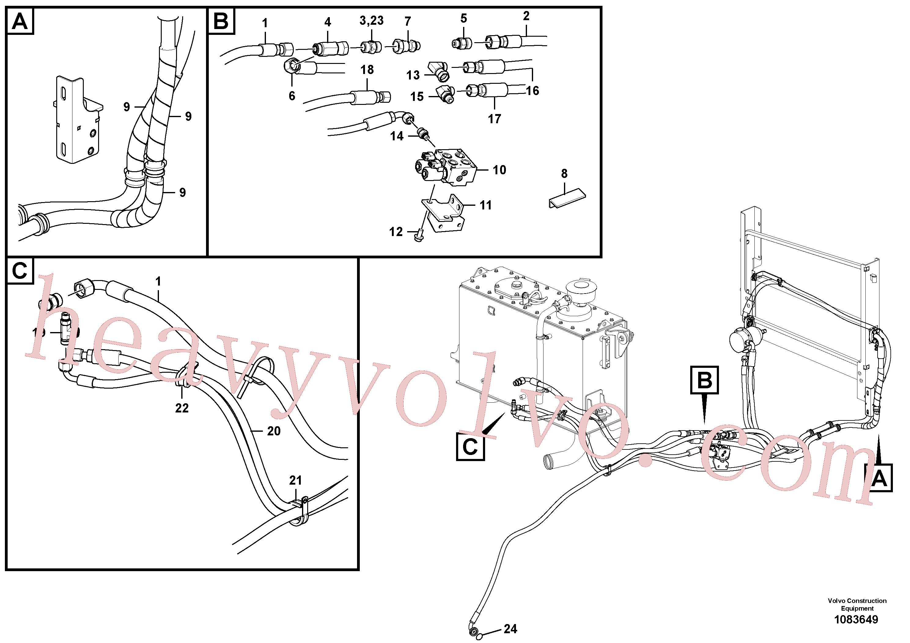 VOE15014699 Hose assembly for Volvo Excavator Parts