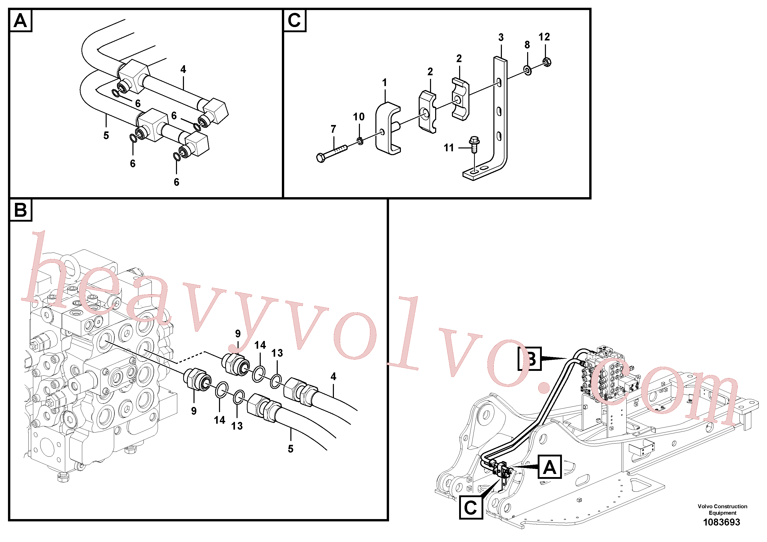 Volvo excavator part VOE14513951 Plate for sale