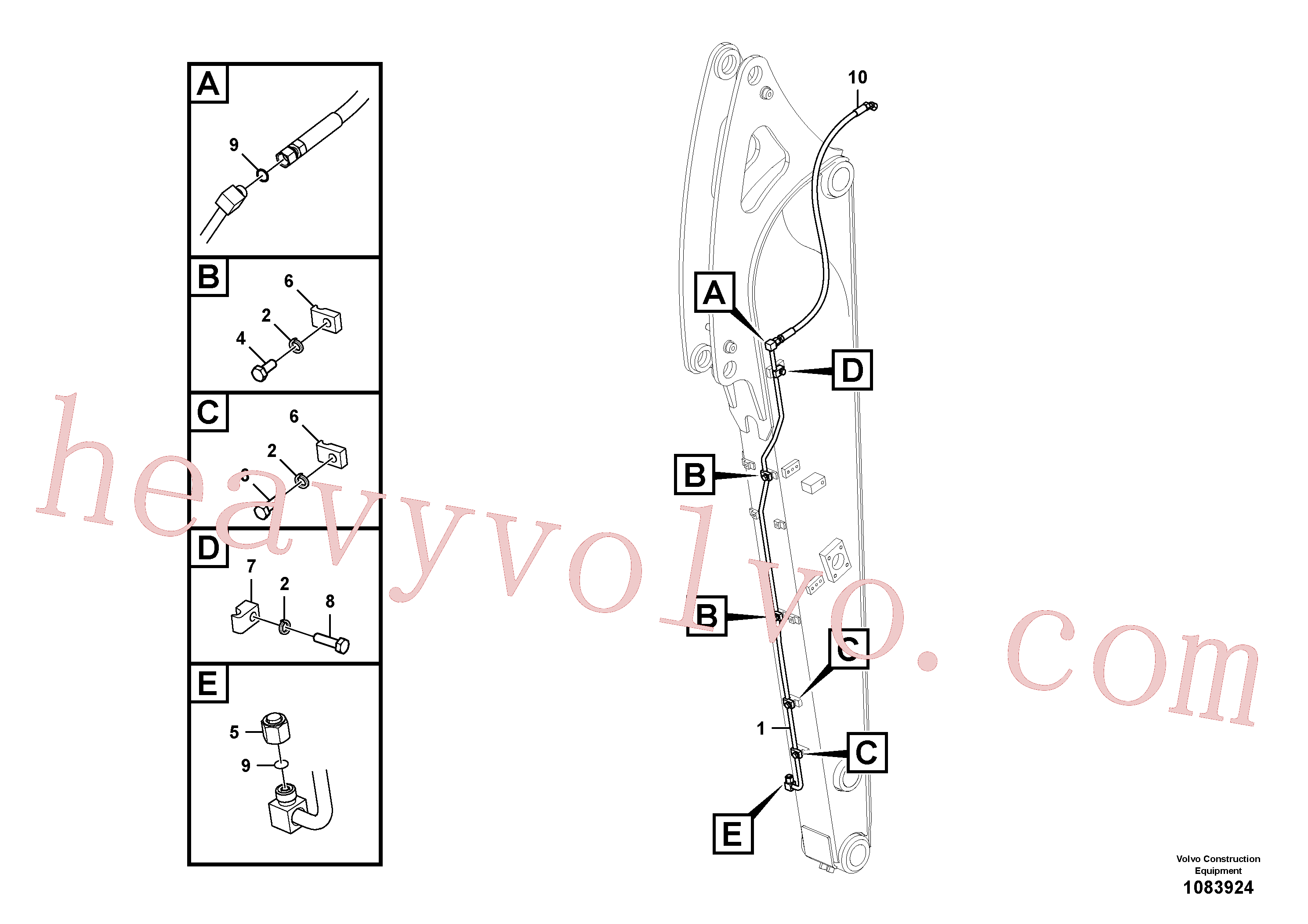 Volvo excavator part VOE14881872 Hose assembly for sale