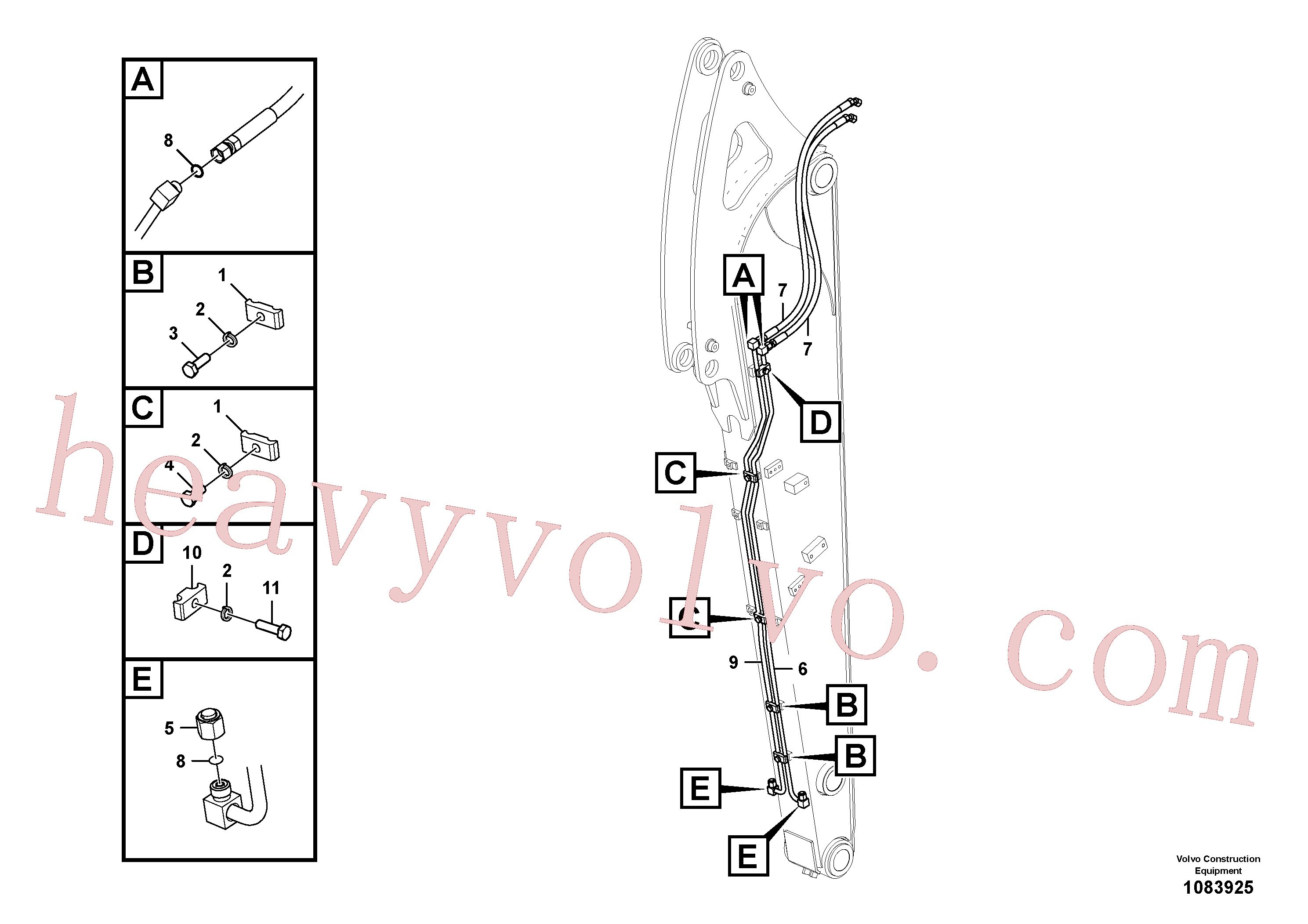 Volvo excavator part VOE14881872 Hose assembly for sale
