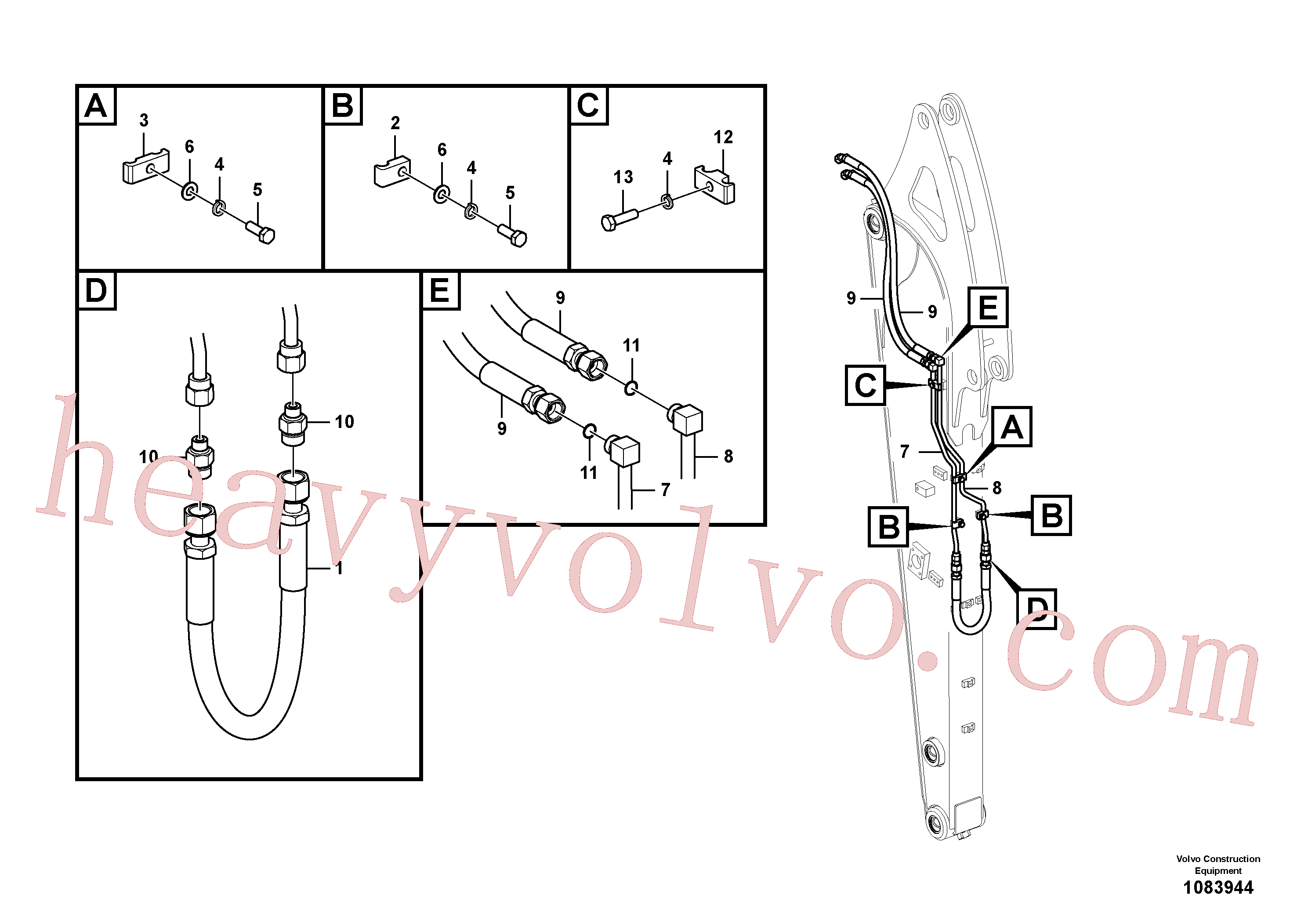 VOE14560890 Pipe for Volvo Excavator Parts