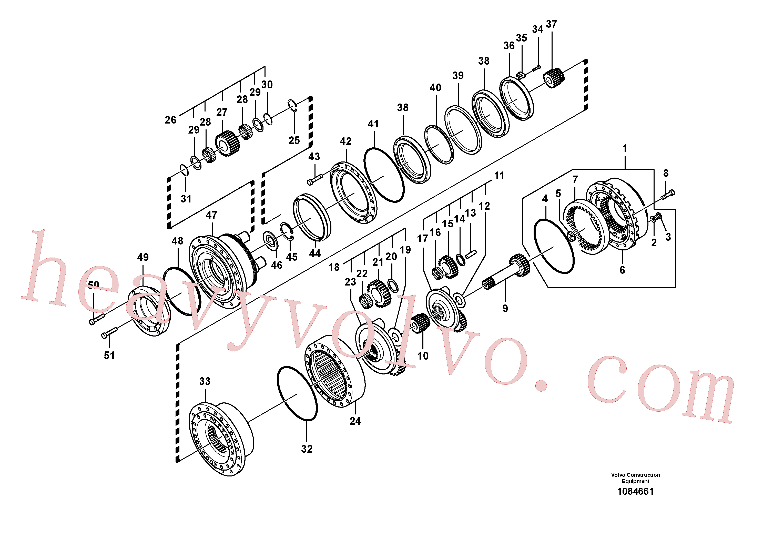 Volvo excavator part VOE14541733 Planetary gear for sale