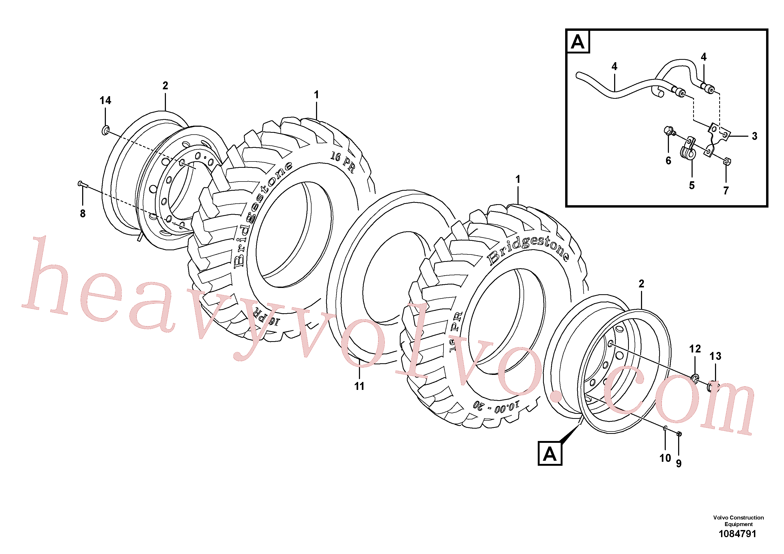 Volvo excavator part VOE14375481 Nut for sale