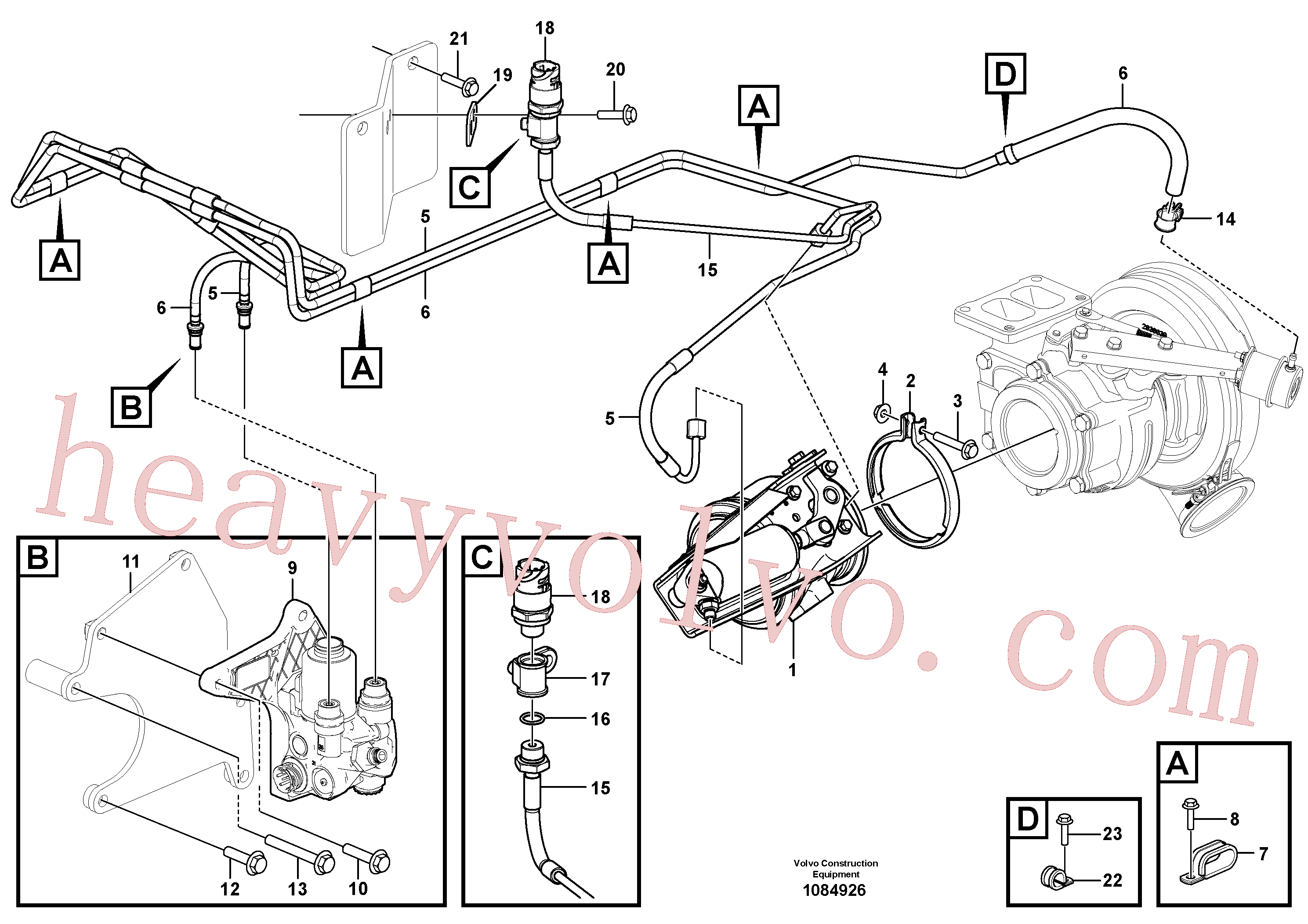 Volvo excavator part VOE984736 Flange screw for sale