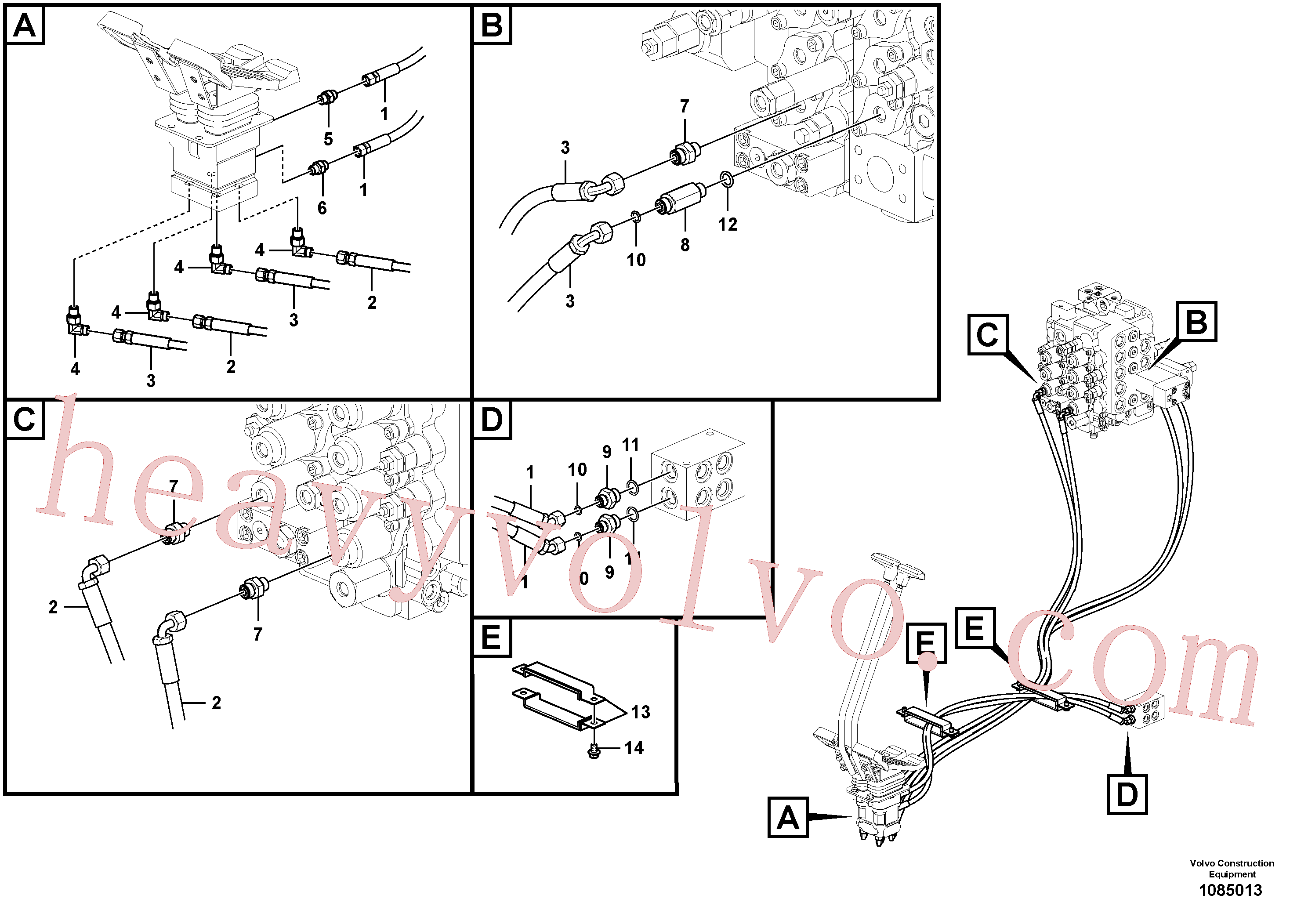 VOE14881554 Nipple for Volvo Excavator Parts