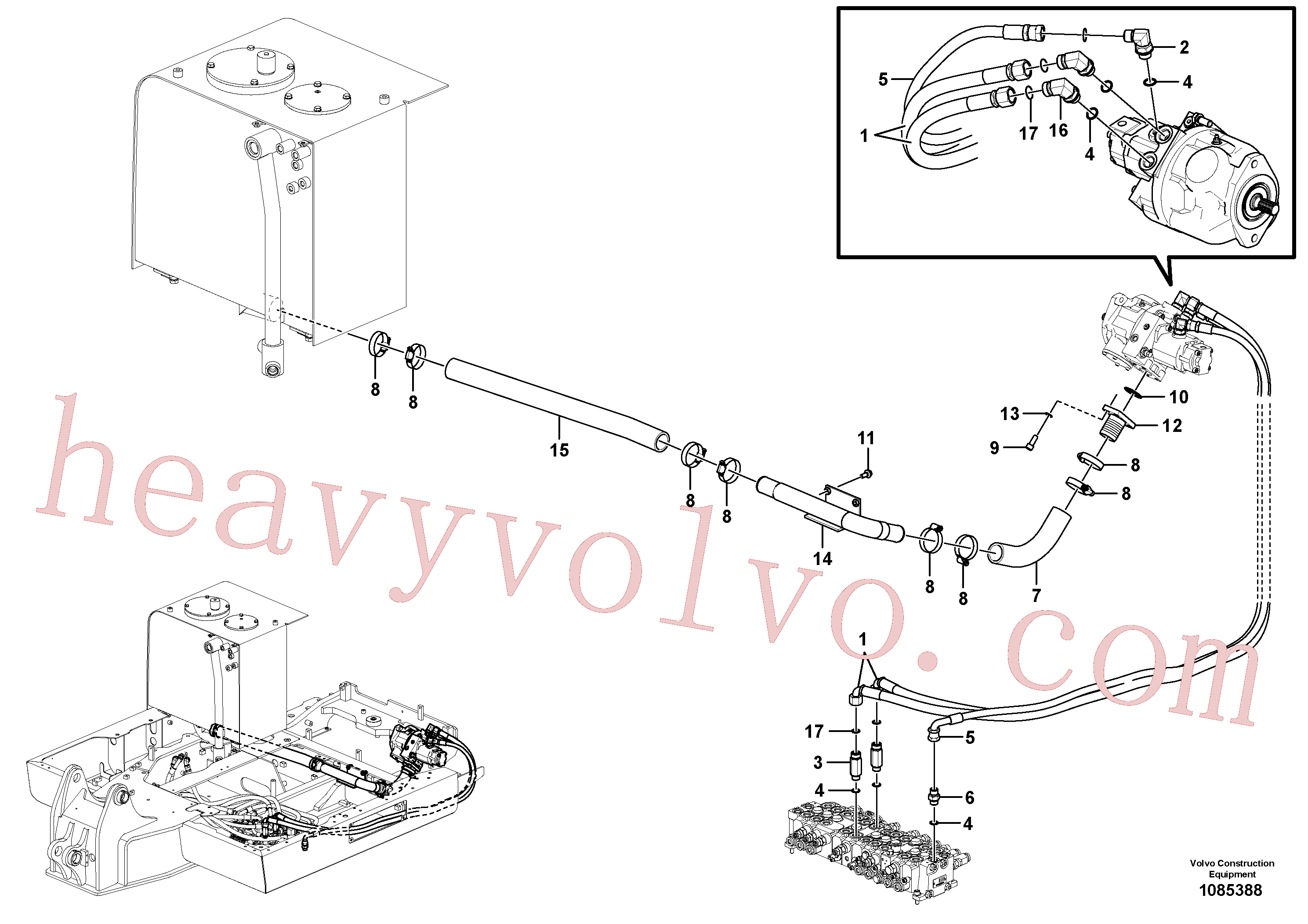 Volvo Assembly VOE14712075 Hose for sale