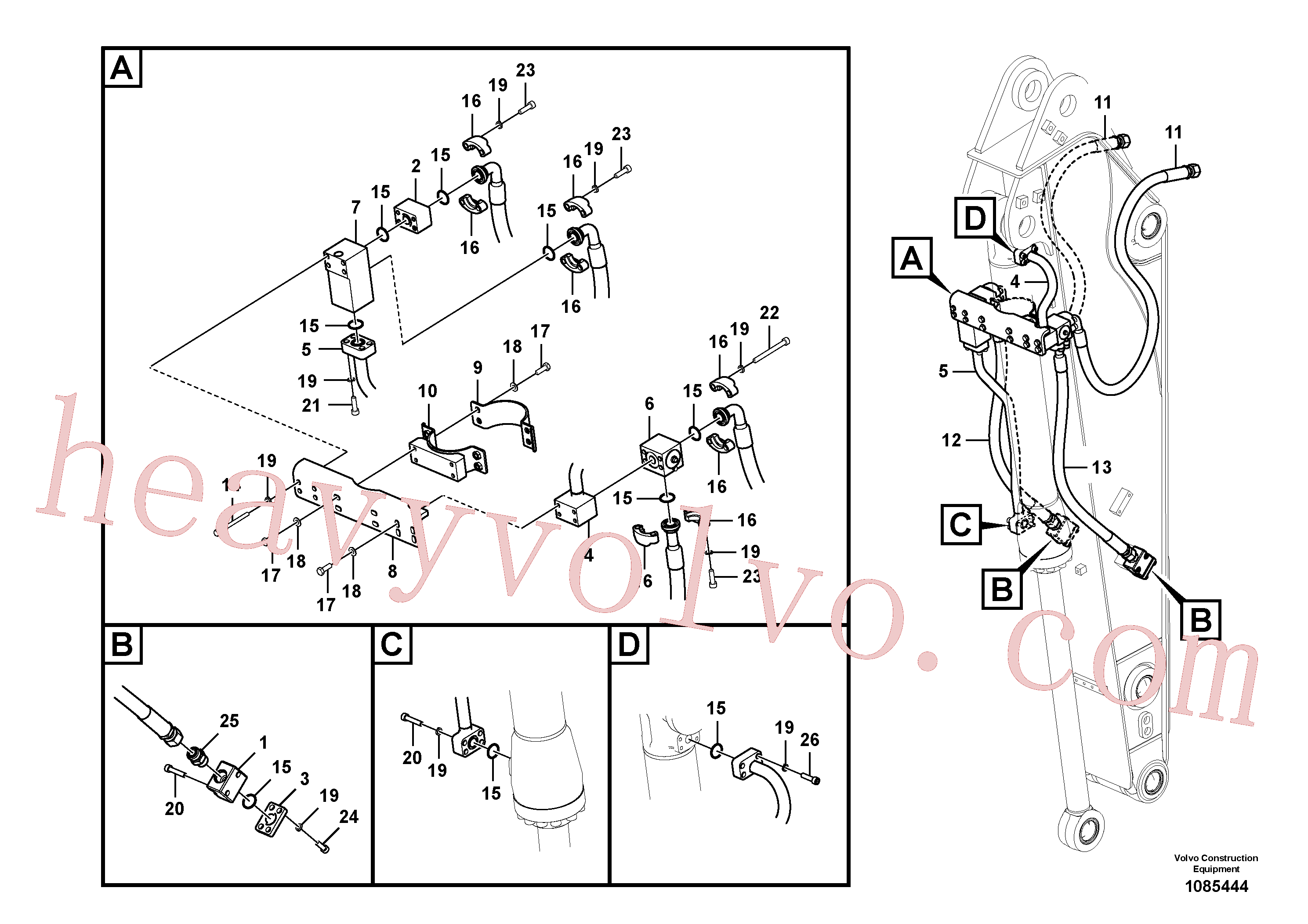 Volvo VOE15014091 Hose assembly aftermarket part for sale