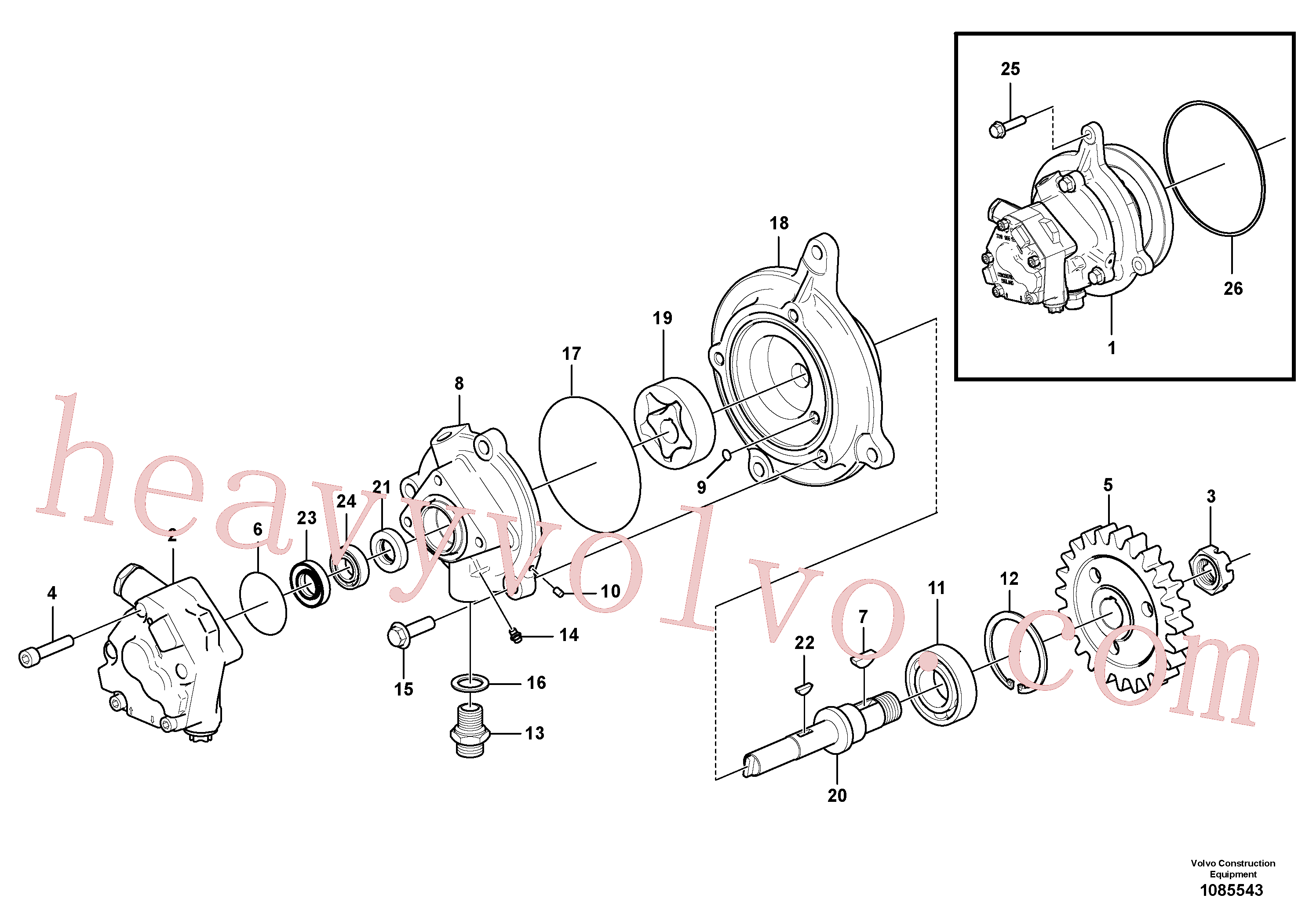 PJ5600208 for Volvo Oil pump(1085543 assembly)