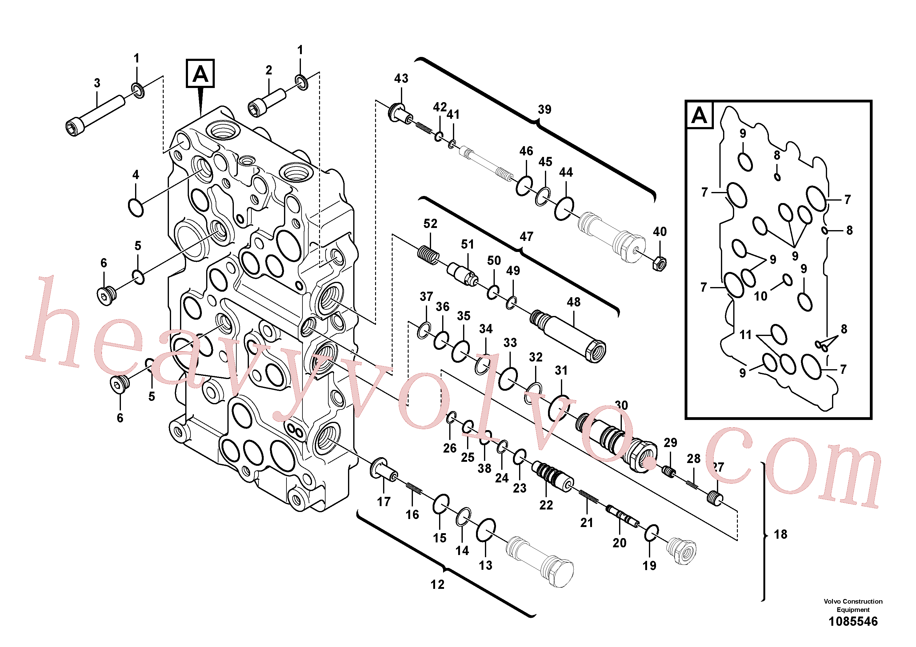 VOE984921 Hex. socket screw for Volvo Excavator Parts