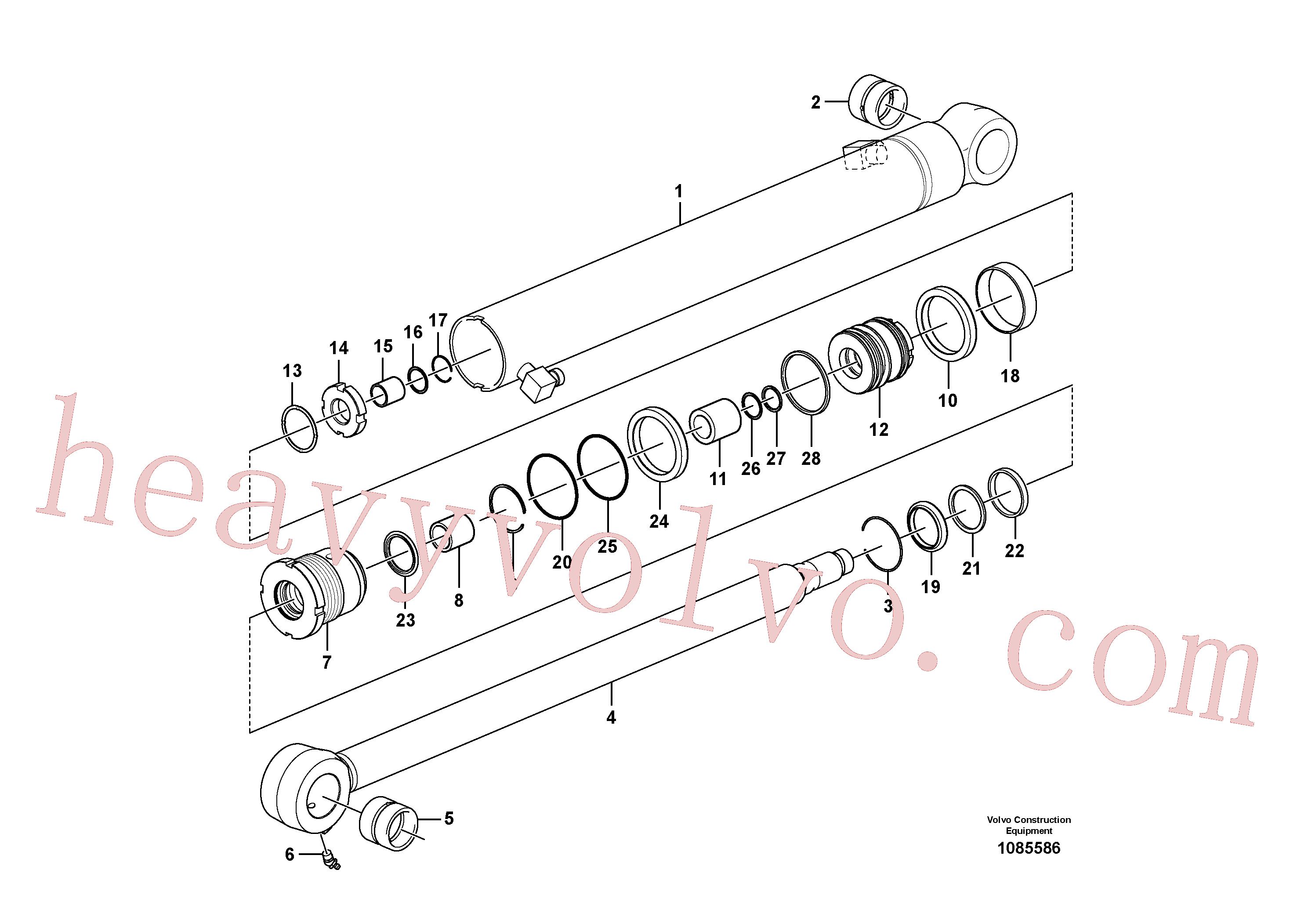 VOE14585694 Rod for Volvo Excavator spare