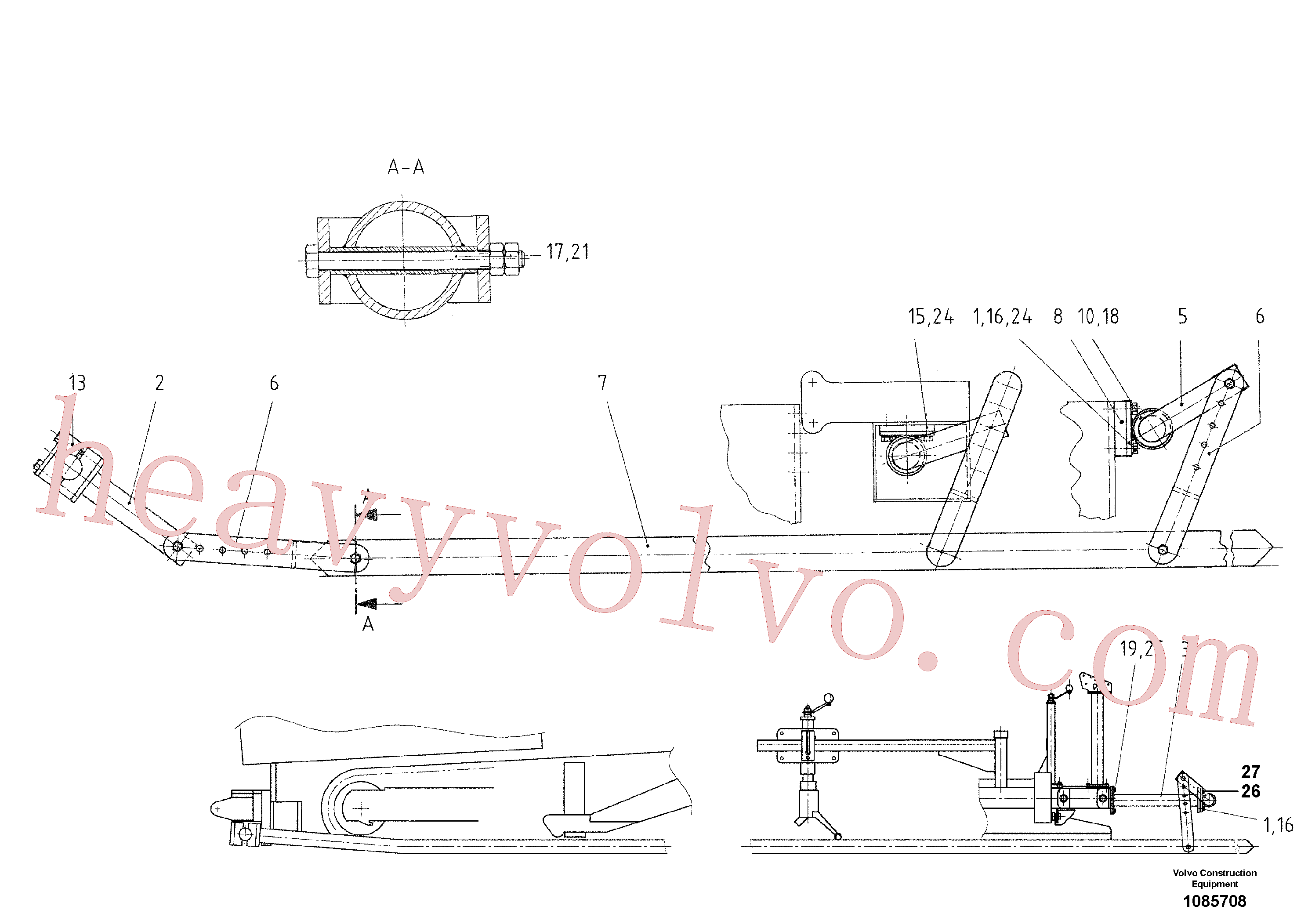 Volvo excavator part RM96721543 Hexagon screw for sale