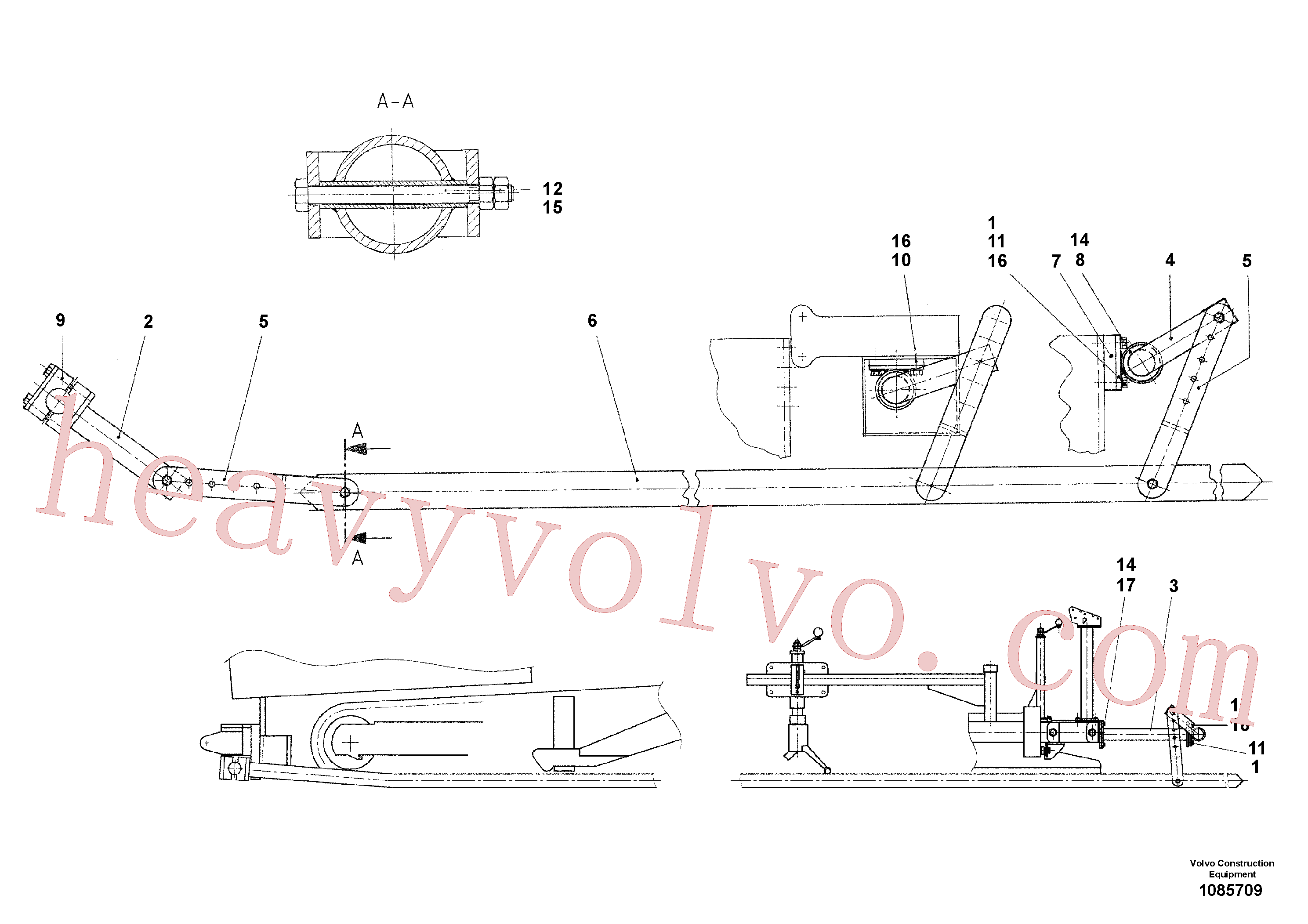 Volvo excavator part RM96721543 Hexagon screw for sale