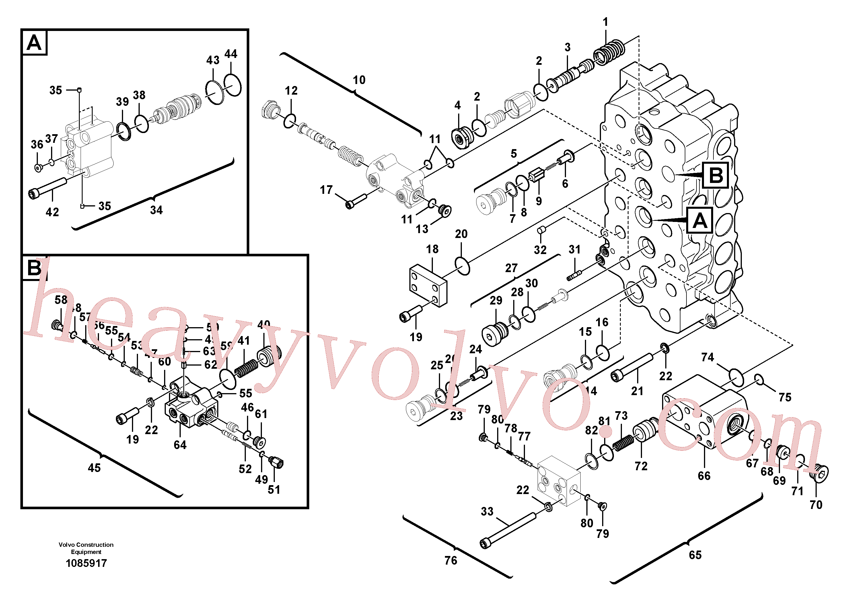 China Made VOE14630927 Valve parts for Volvo Excavator
