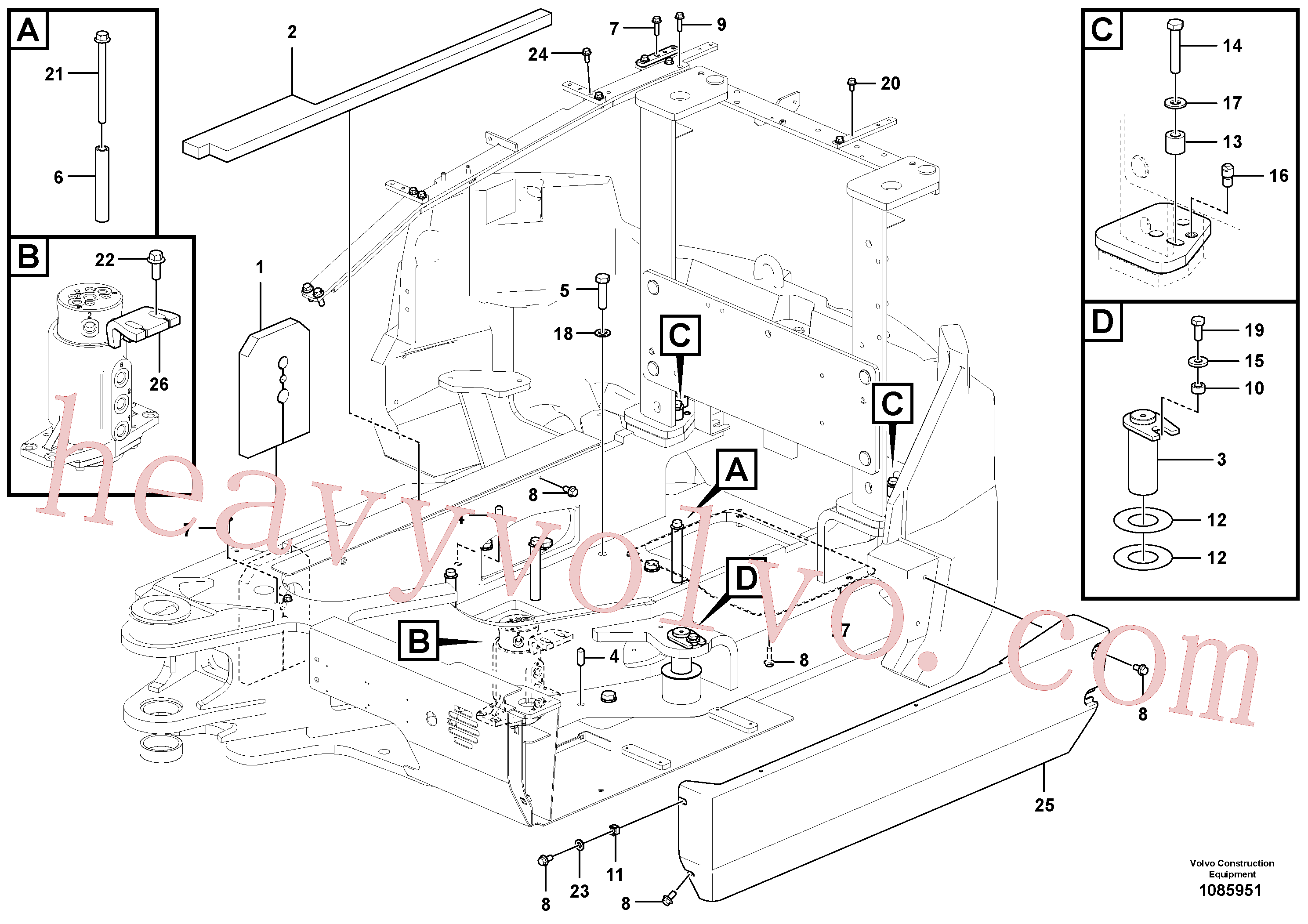 VOE11807471 Bushing for Volvo Excavator Parts