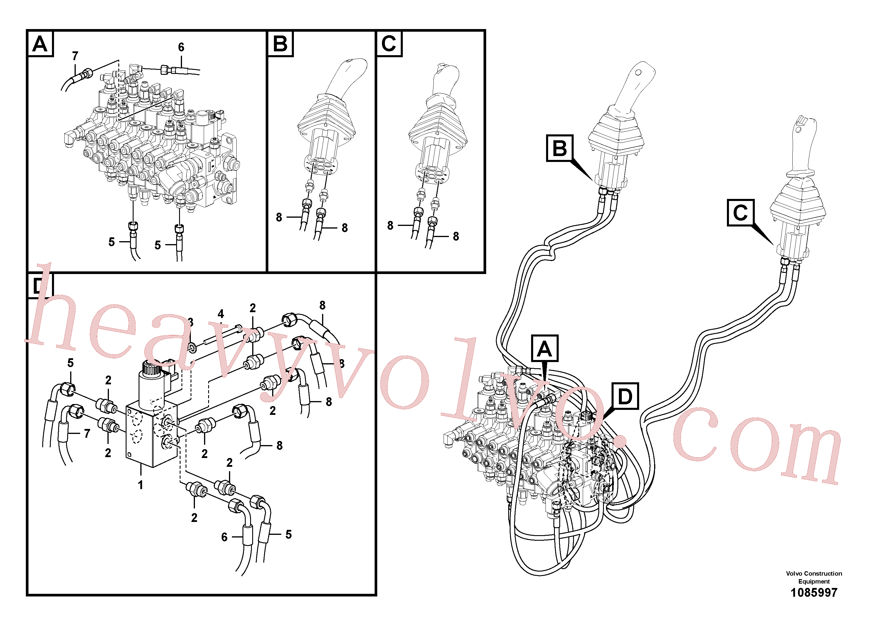Volvo excavator part VOE955281 Hexagon screw for sale