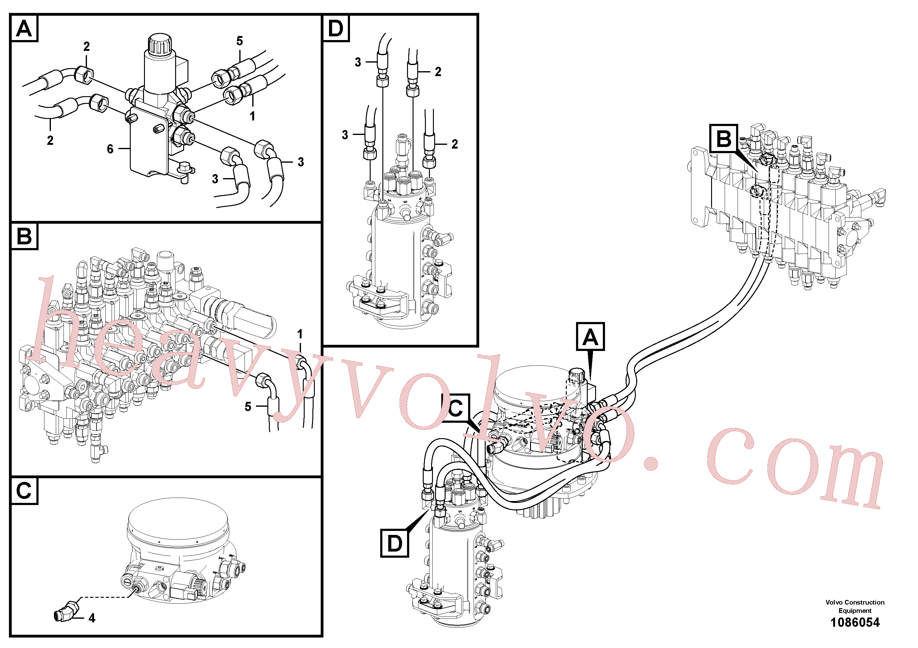 China Made VOE15800732 Hose assembly parts for Volvo Excavator