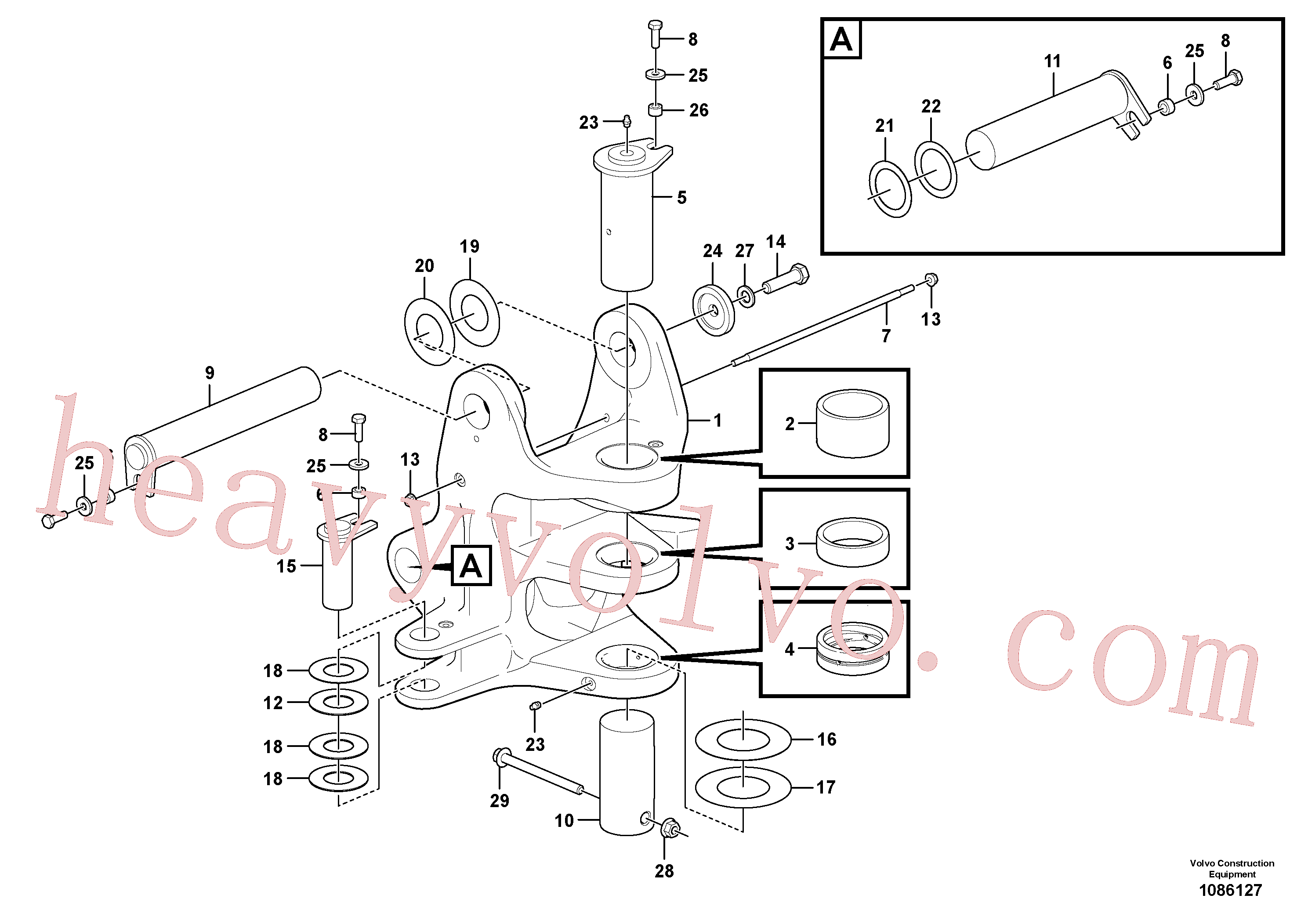 VOE11807471 Bushing for Volvo Excavator Parts